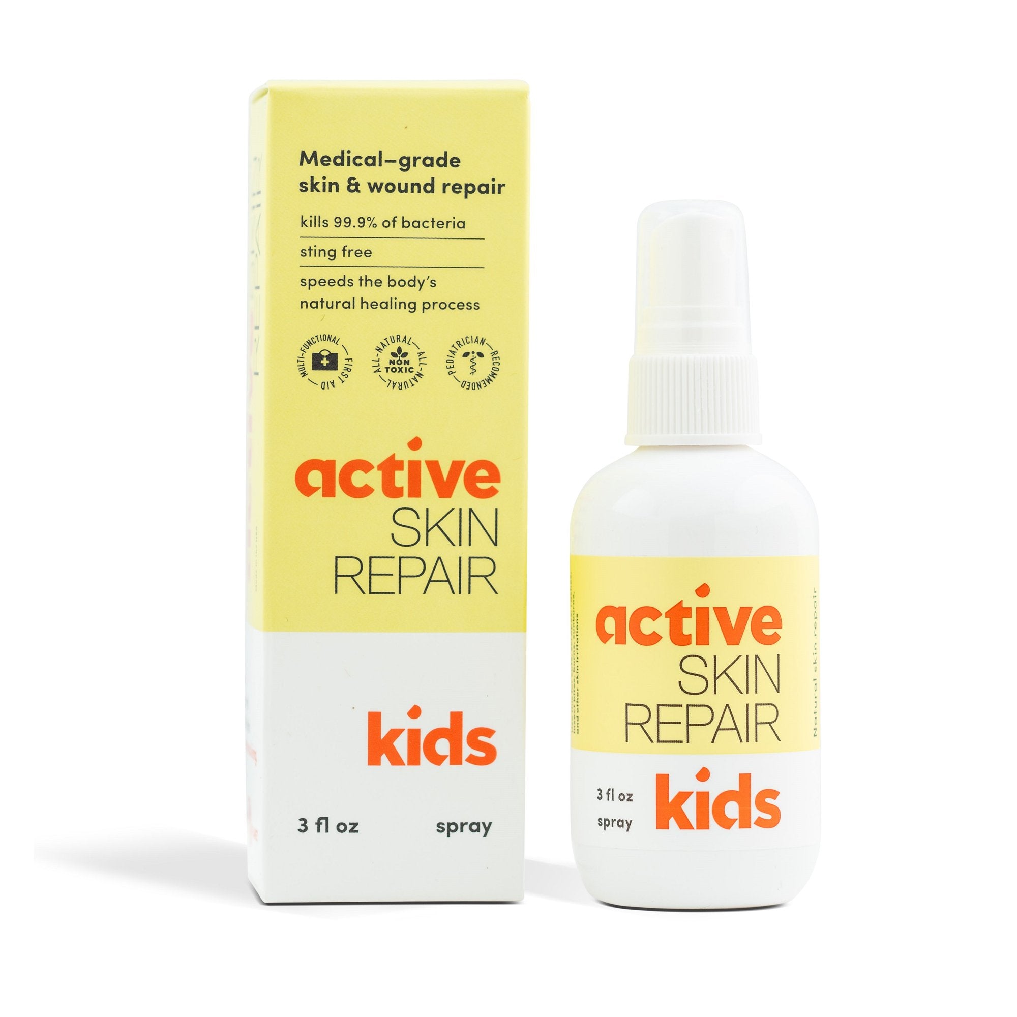 Active Skin Repair Children's First Aid Spray - Fast Healing for Cuts, Scrapes & Burns | Ideal for Kids' Outdoor Play & Sports Injuries