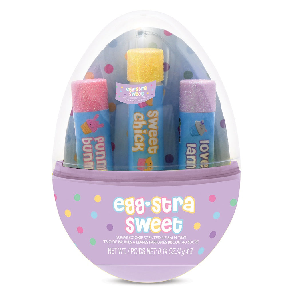 Iscream Egg Stra Sweet Lip Balm Trio - Moisturizing & Nourishing Lip Care Set for Dry, Chapped Lips | Perfect for Daily Use, Gifts & Travel