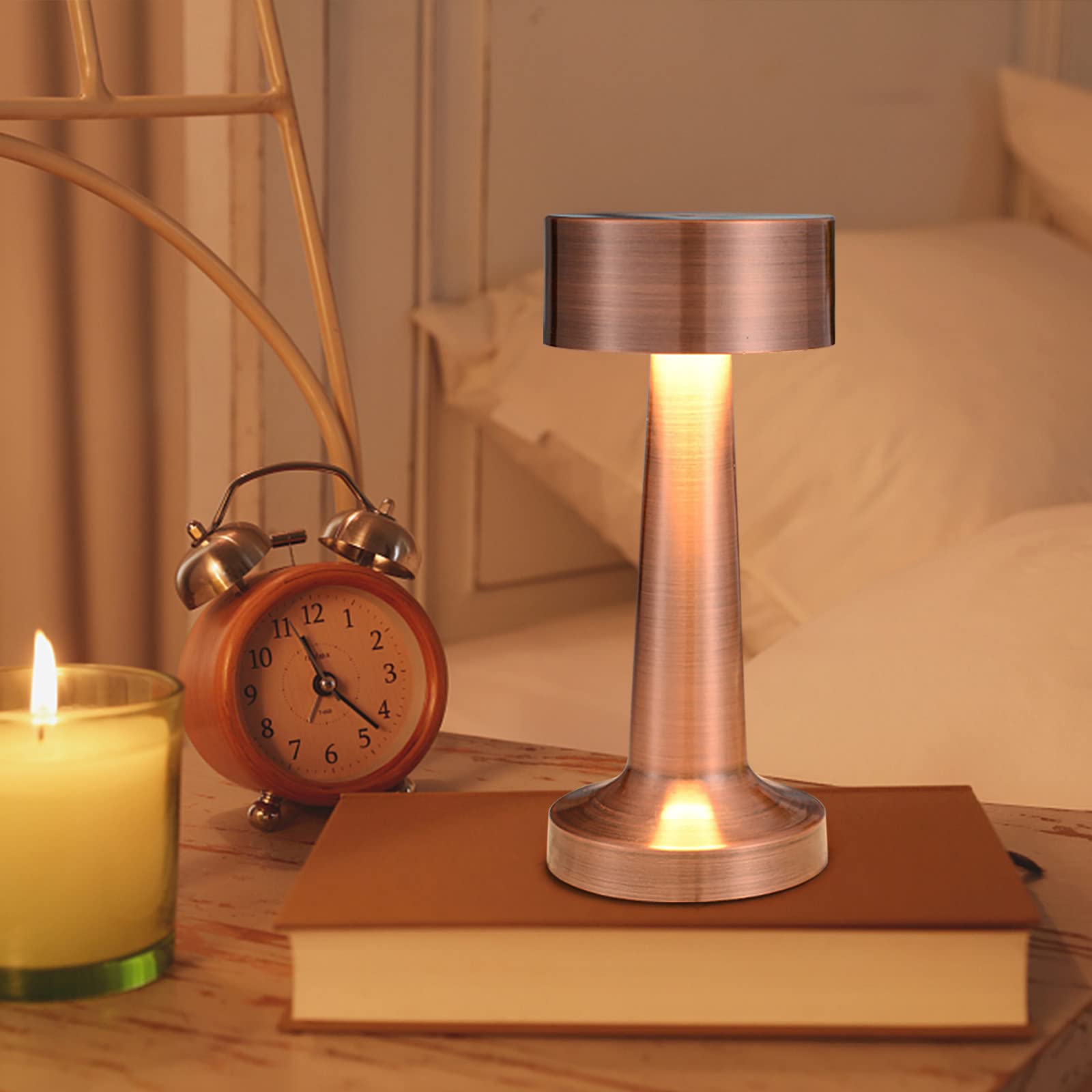 Premium LED Desk Lamp with USB Charging - 3-Level Brightness, Touch Control & Eye Protection - Rechargeable Wireless Office Light for Home, Study, and Bedroom - Perfect for Reading, Working & Night Stand Decor