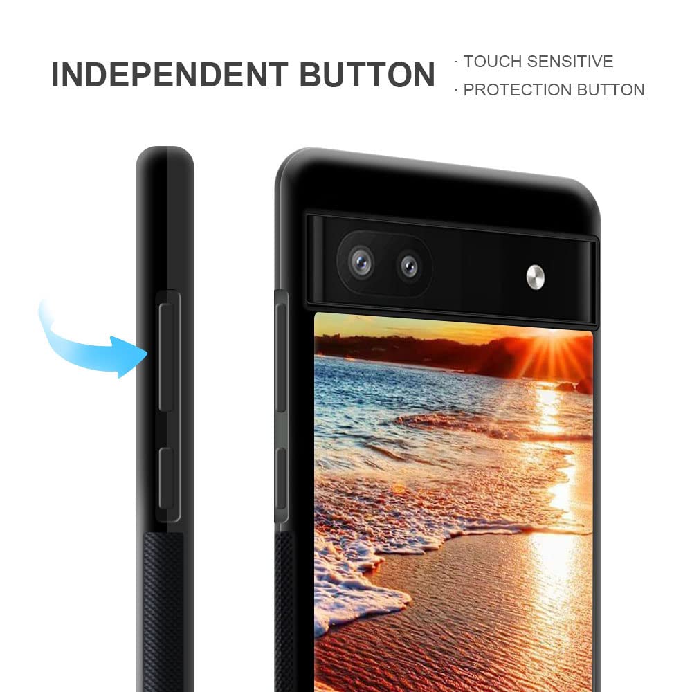 Google Pixel 6A Case - Beach Scenery Anti-Drop Protective Cover for Travel & Outdoor Use