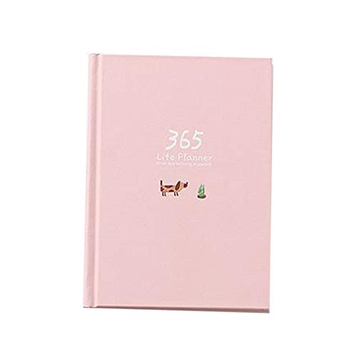 Premium Pocket Notebook - Lined Travel Journal for Writing, Planning & Note Taking | Weekly, Monthly & Daily Diary | Deer Fish Leaf Design | Perfect for Office, School & Travel | Pink Stationery Planner