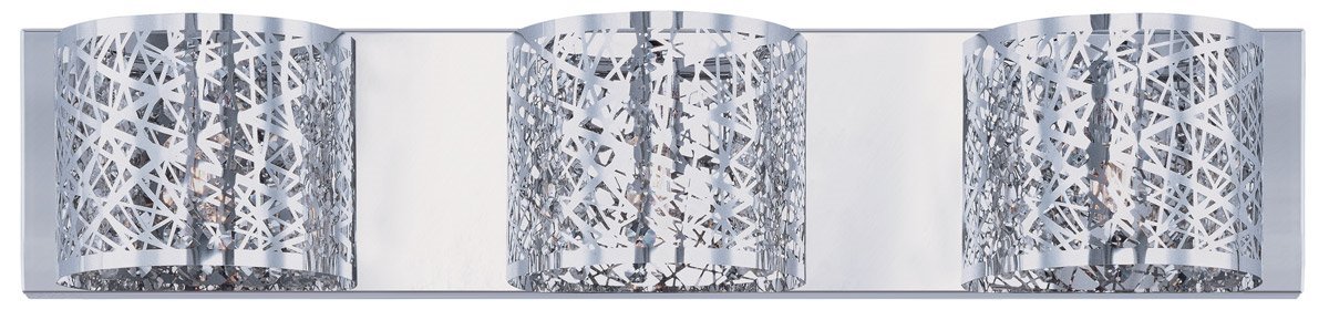 Polished Chrome 3-Light Bathroom Vanity Light Fixture - 4