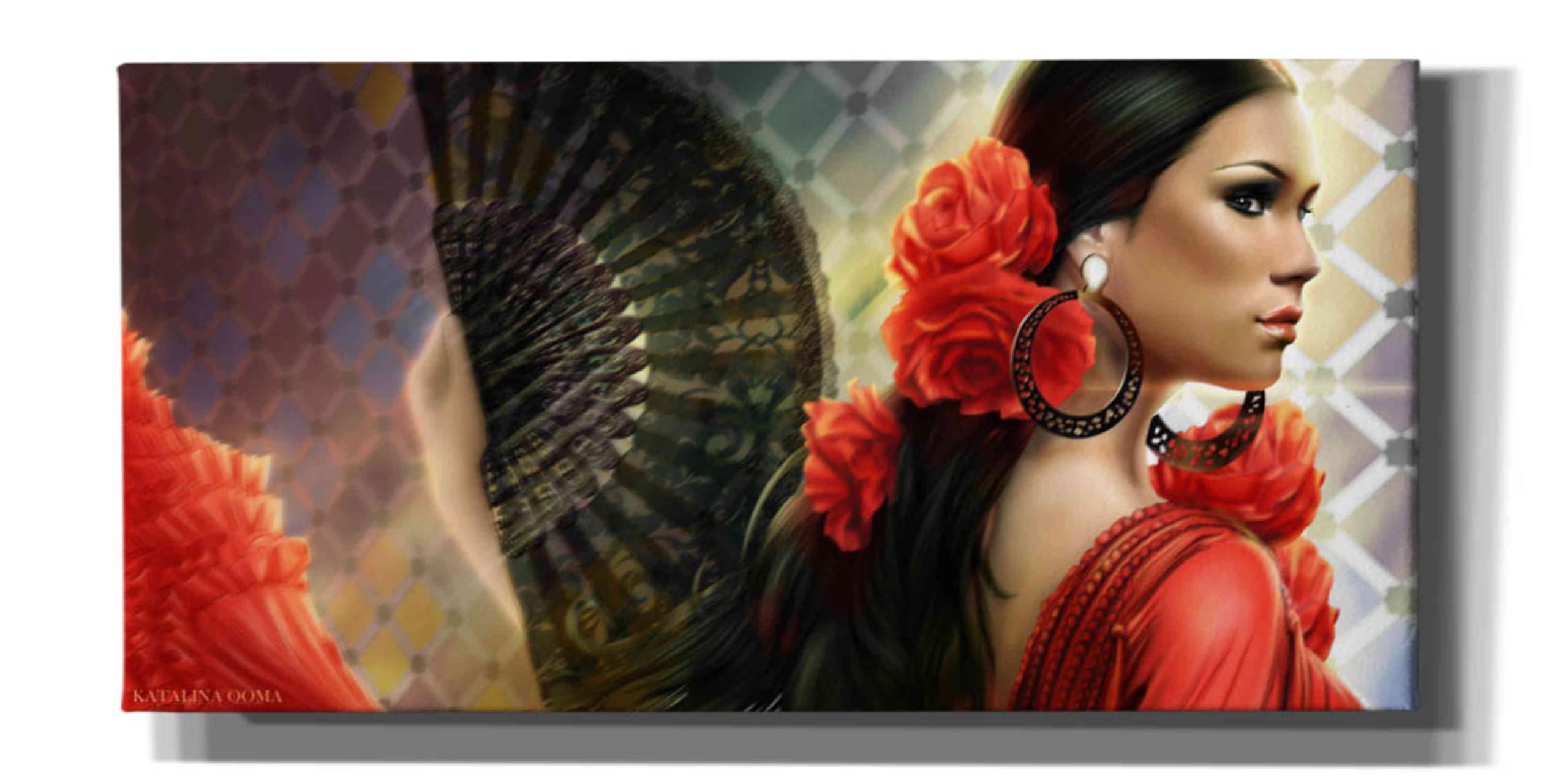Epic Graffiti 'Gift of Art' by Katalina - 60x30 Inch Modern Canvas Wall Art Painting for Living Room, Bedroom & Office Decor
