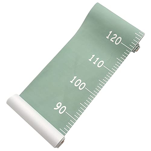 Kids Growth Height Measuring Ruler - Portable Wood Frame Wall Chart for Child Physical Development Tracking - Removable 79x7.9 Inch Canvas Room Decor (Green) - Perfect for Nursery, Bedroom & Playroom Growth Milestones
