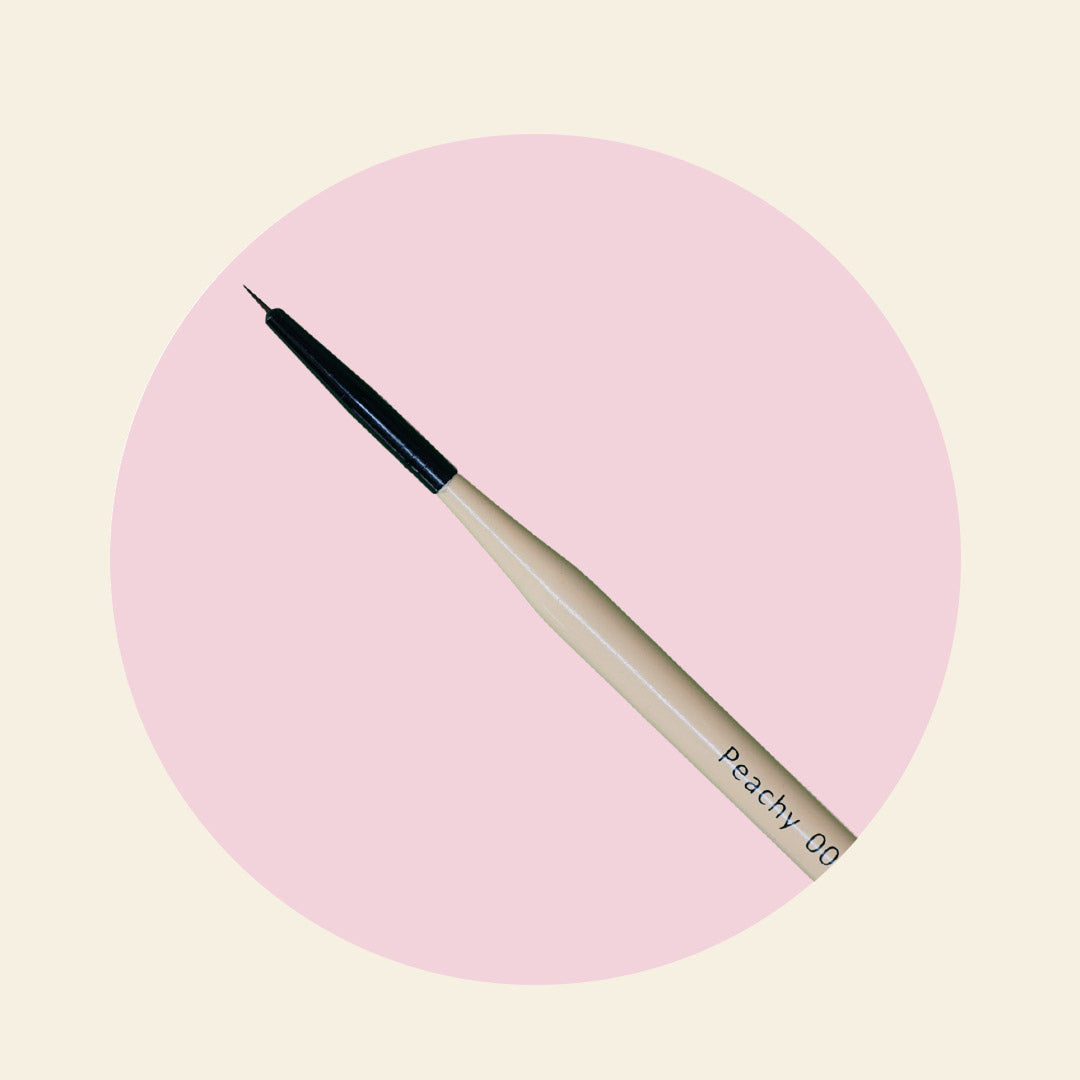 Mitty Peachy 000 Nail Brush - Professional Manicure & Pedicure Tool for Cleaning & Shaping Nails - Perfect for Home Salon, Nail Art, and DIY Nail Care