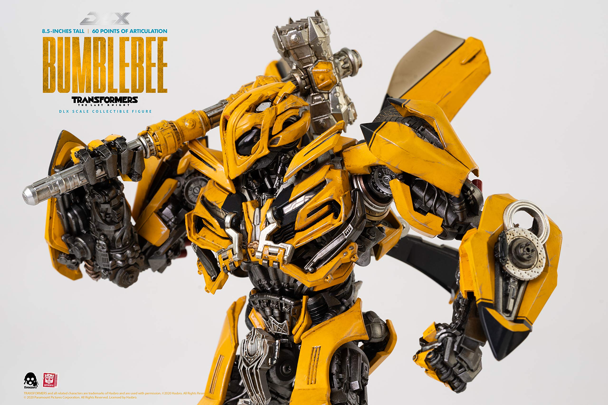 Transformers The Last Knight Bumblebee DLX Scale Collectible Action Figure - Premium Movie Replica for Display & Collectors