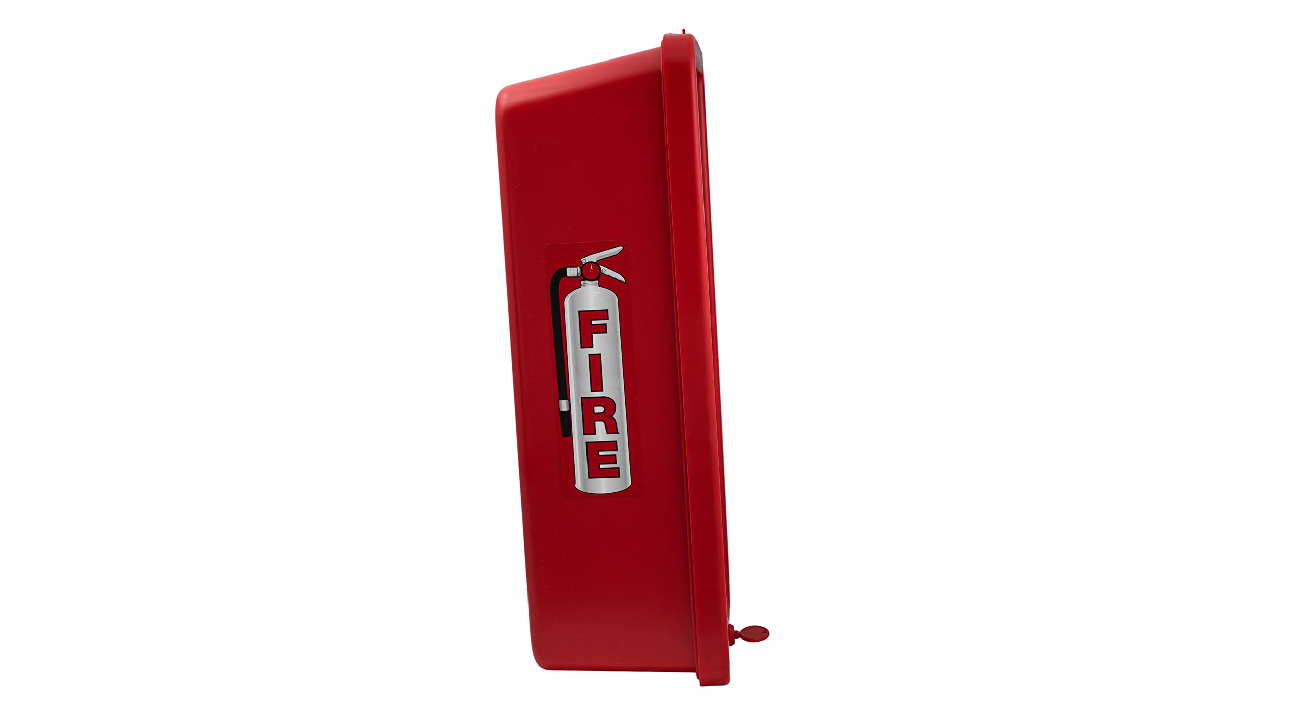 Red Surface-Mounted Fire Extinguisher Cabinet for 5 lb. Fire Extinguishers - Wall Mounted Safety Storage Cabinet for Home, Garage & Outdoor Use - Durable Metal Fire Protection Equipment
