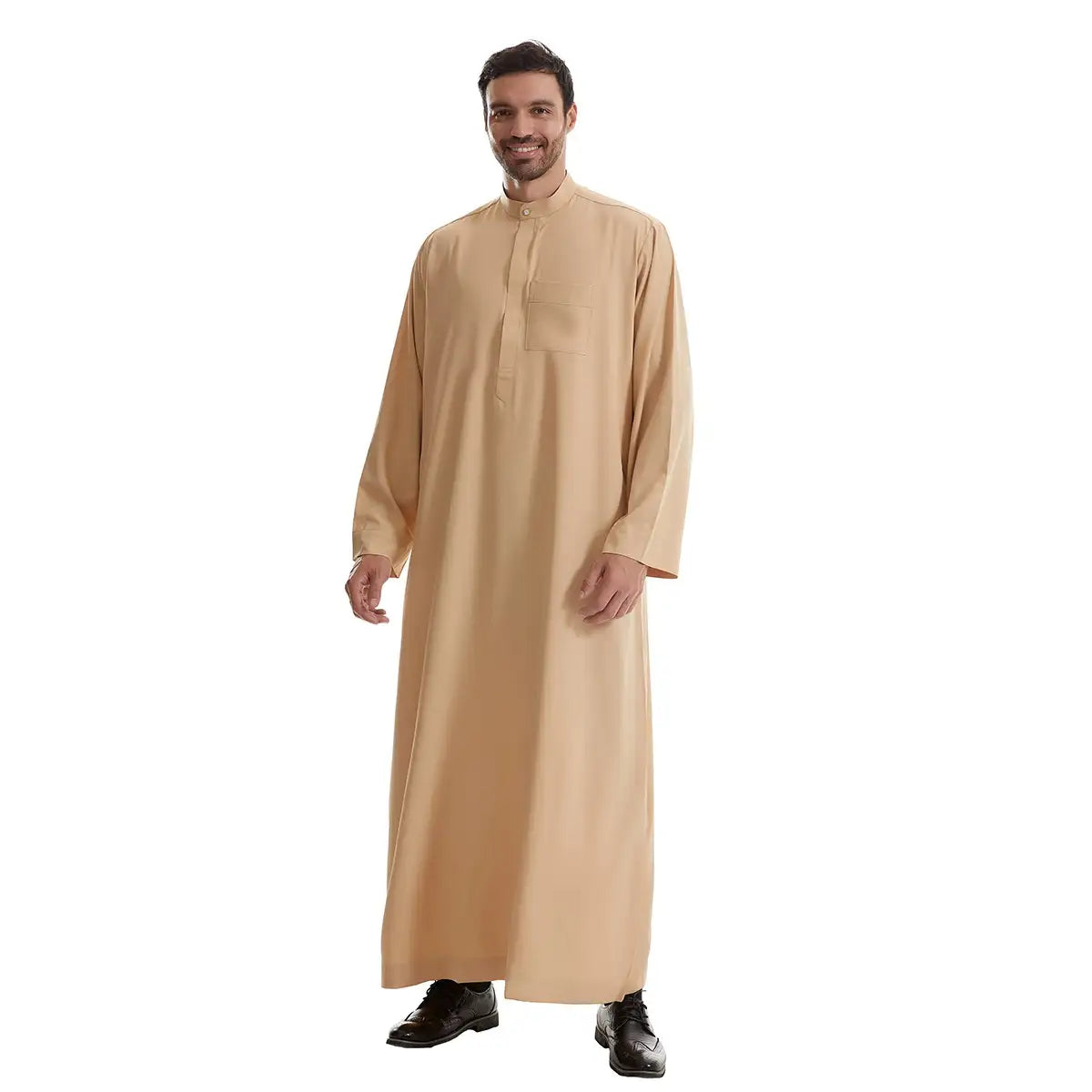 Premium Emirati Kandura Jubbas for Men - Traditional Thobe Thawb with Pocket - Perfect for Eid, Weddings & Formal Occasions