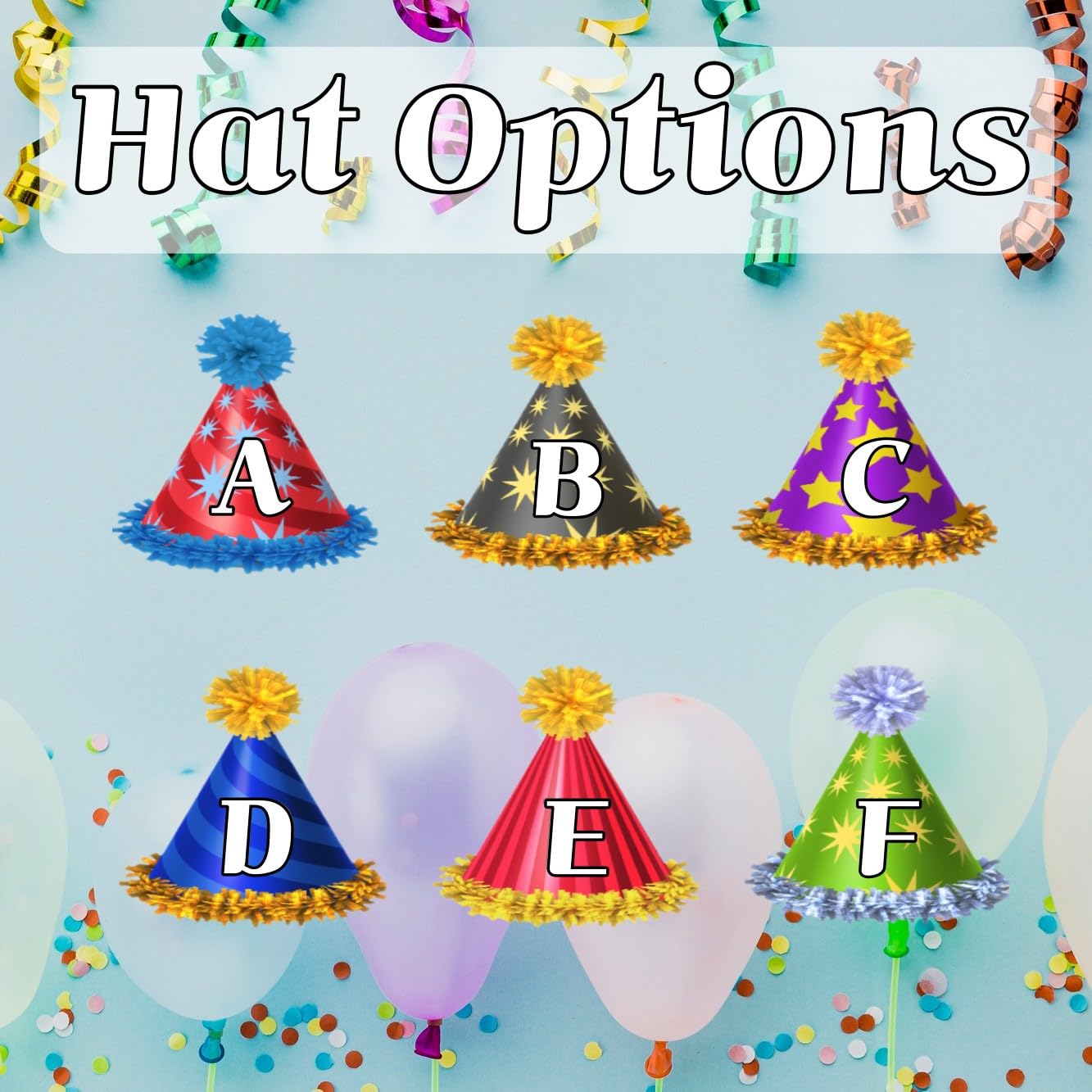 Custom Face Cupcake Toppers Set of 20 - Personalized Birthday Party Hat Decorations with Age Number for Kids Adults Pets - Perfect for Birthday Cakes, Baby Showers, and Pet Celebrations