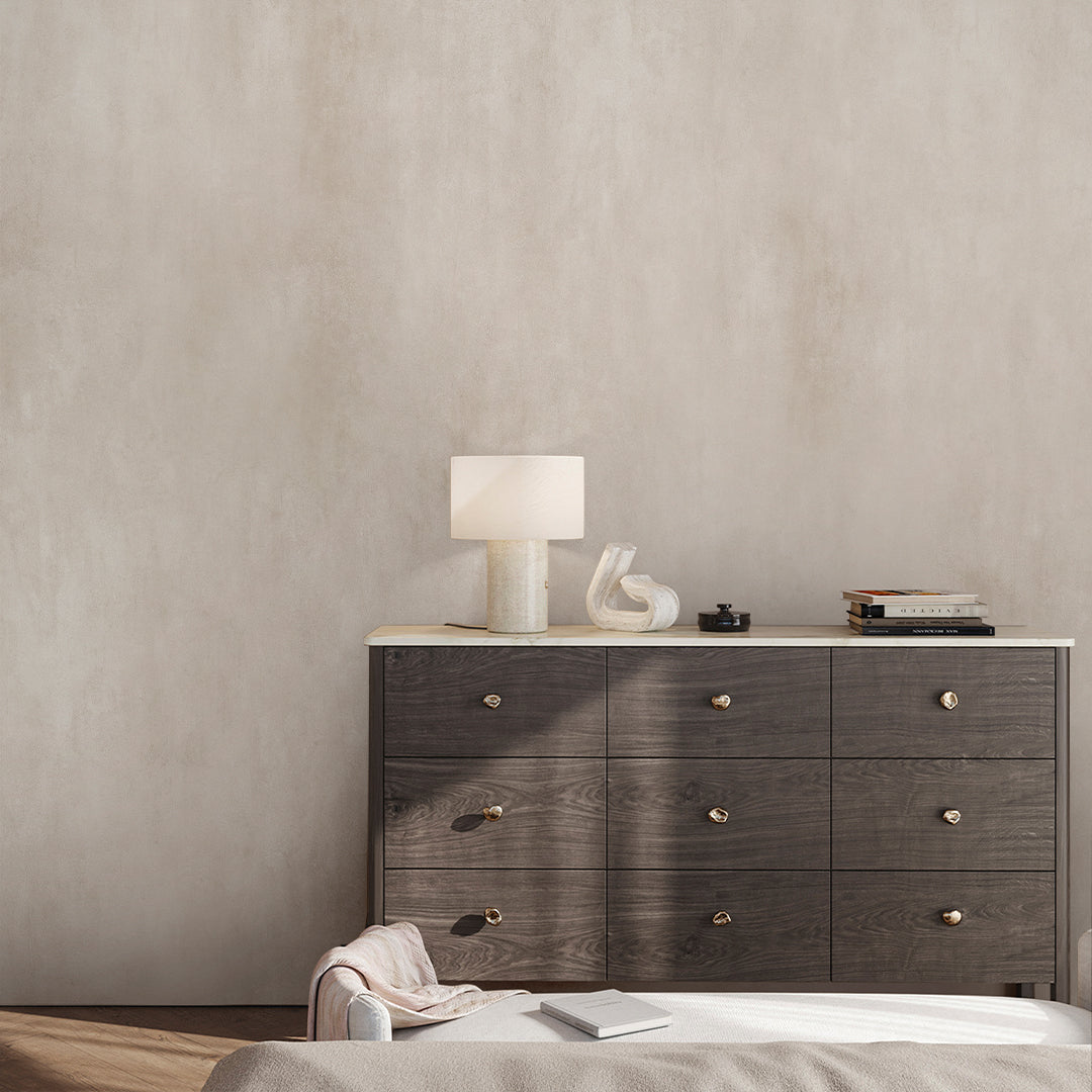 Neutral Beige Plaster Wall Mural AM092 - Self-Adhesive Peel and Stick Wallpaper for Bedroom, Living Room & Office Decor