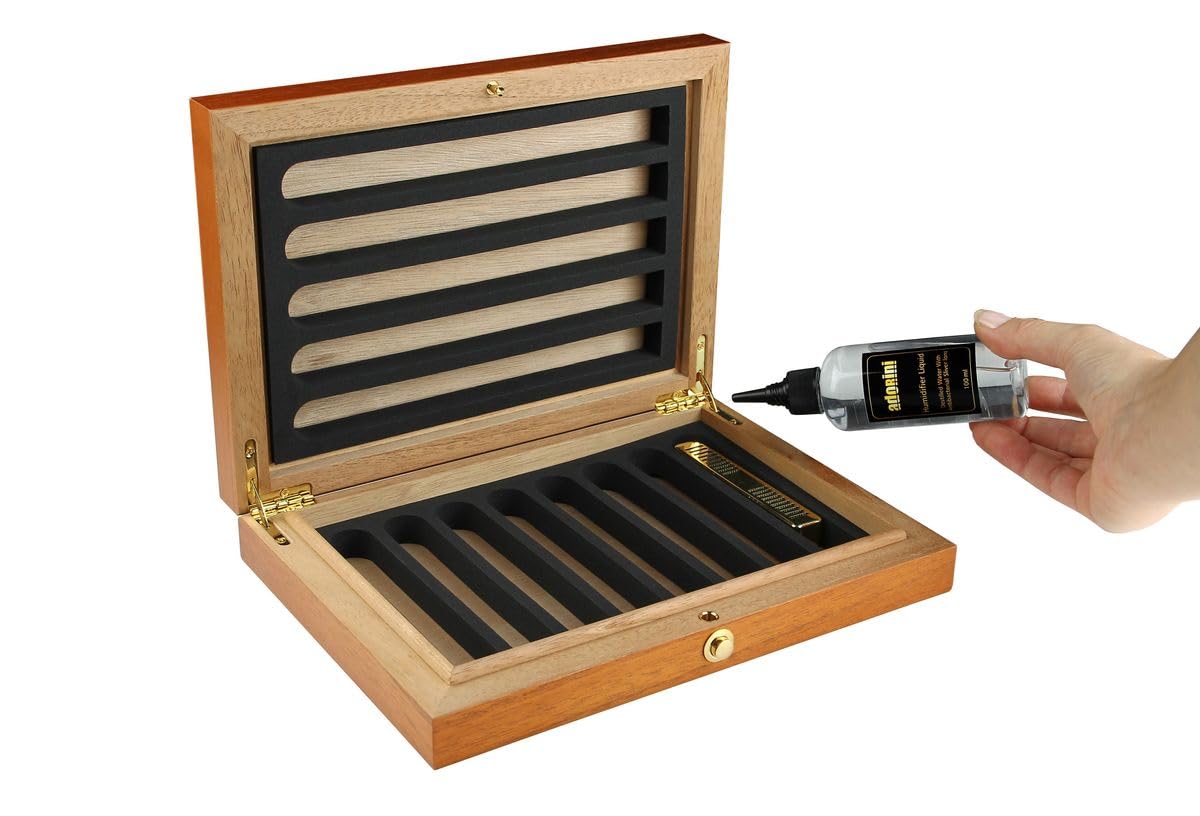 Premium Travel Humidor with Spanish Cedar - Perfect for Cigar Aficionados on the Go, Camping & Business Trips