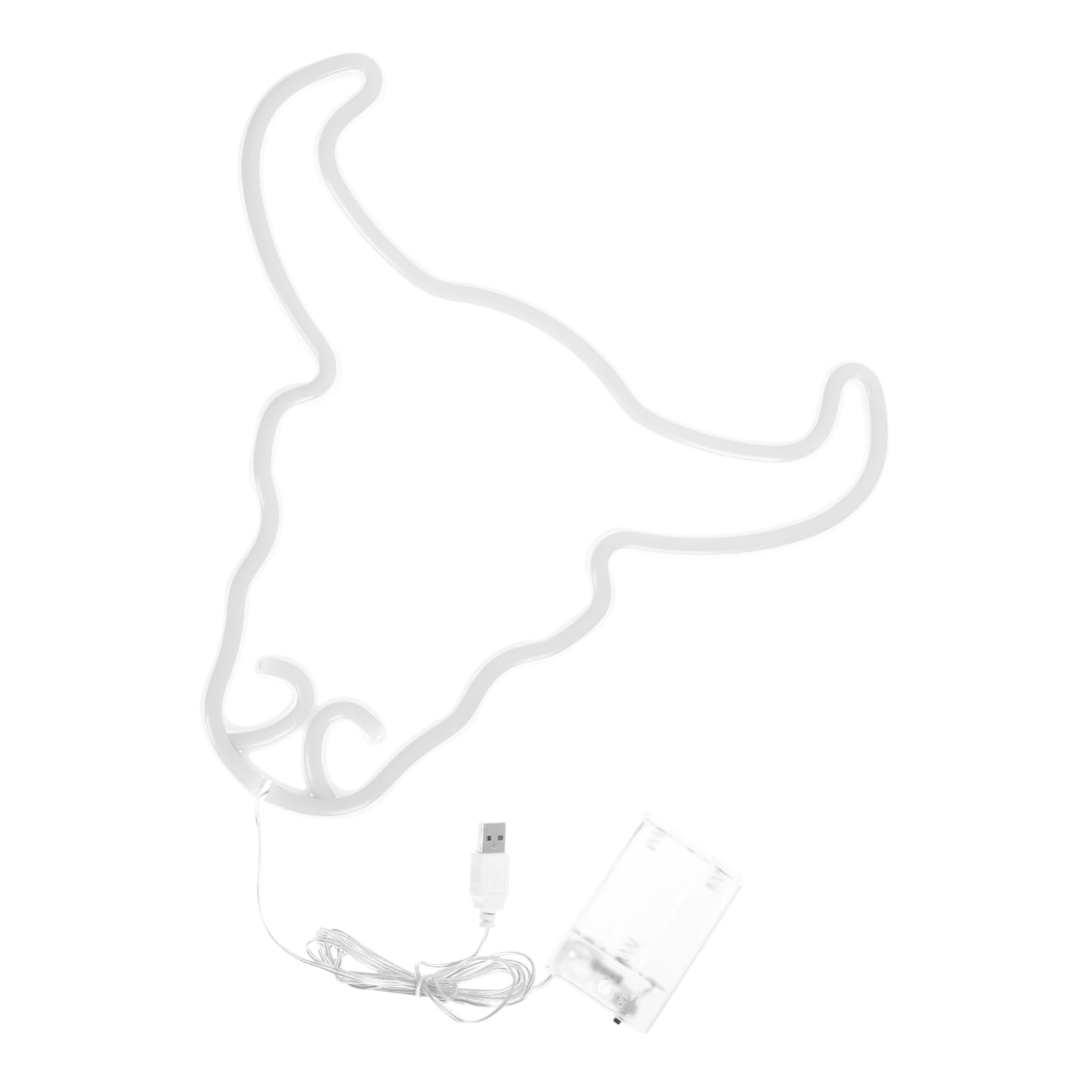 Veemoon LED Neon Light - Cow Head Shape Hanging Lamp for Home, Bedroom, Bar & Cafe Decor - Unique Gift for Boyfriend or Girlfriend