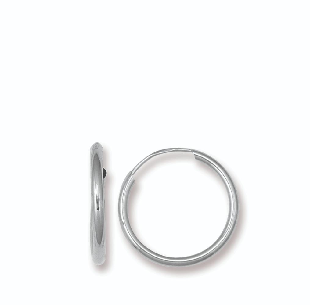 14K Gold 1.5x15mm Endless Hoop Earrings for Women - Hypoallergenic Dainty Huggie Hoops - Perfect for Everyday Wear, Work & Special Occasions
