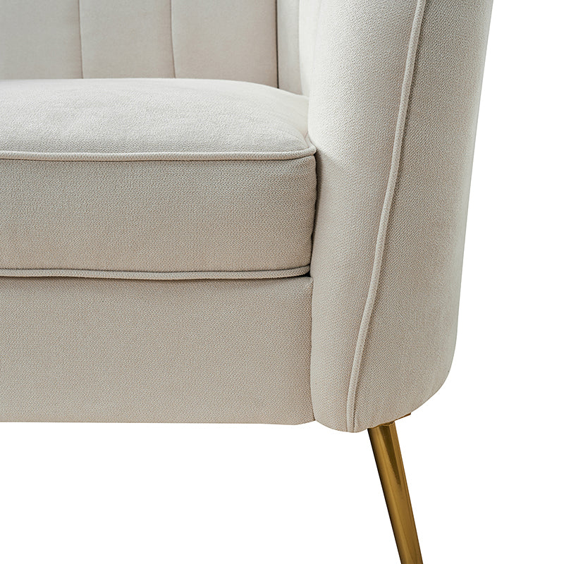 Emilio Contemporary Tufted Back Loveseat - Elegant & Comfortable Small Sofa for Living Room, Bedroom or Office - Perfect for Relaxing & Entertaining Guests