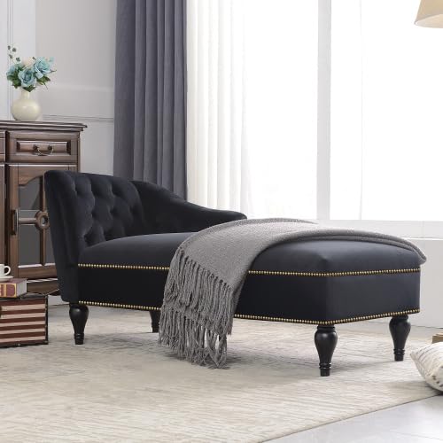 Luxury Velvet Chaise Lounge Sofa - 58