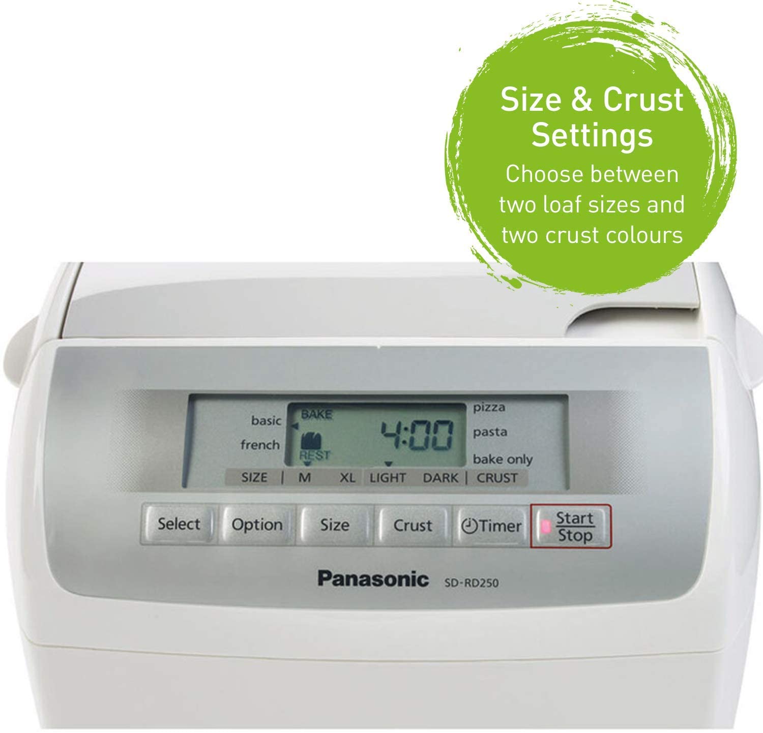 Refurbished PANASONIC Automatic Bread Maker SDRD250 - Home Essentials Warranty | Perfect for Fresh Homemade Bread, Breakfast & Family Baking