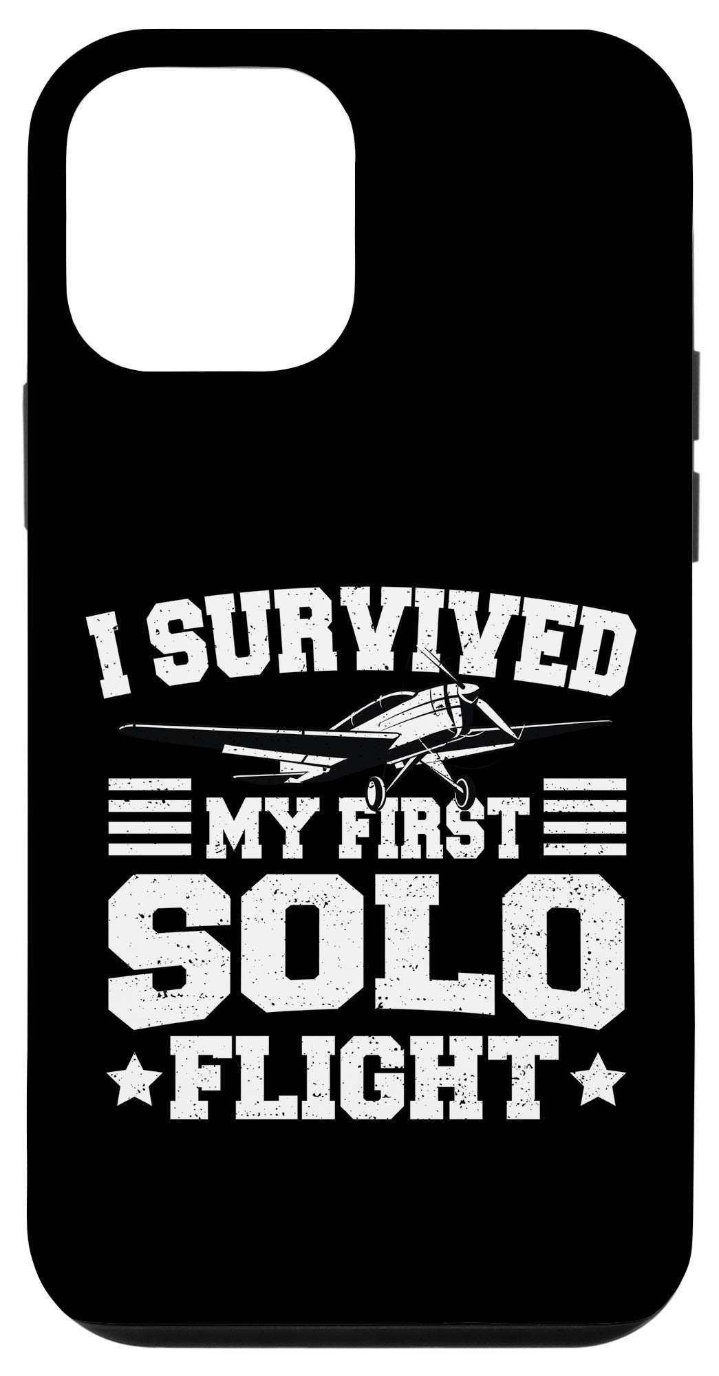 iPhone 12 Mini Funny Pilot Case - 'I Survived My First Solo Flight' Protective Cover for Air Travel & Aviation Enthusiasts