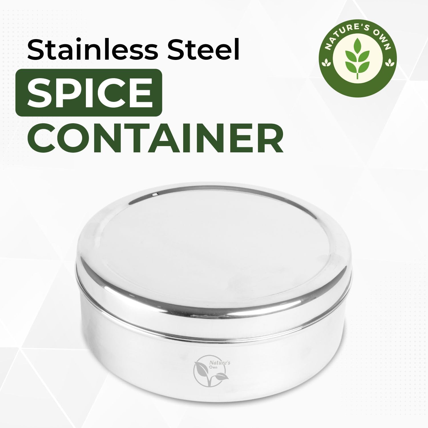 Premium Stainless Steel Spice Box with 7 Compartments & 2 Lids - Mirror Polish Masala Dabba with Individual Containers for Spices Storage | Durable 16CM Kitchen Organizer for Indian Cooking, Meal Prep & Spice Display