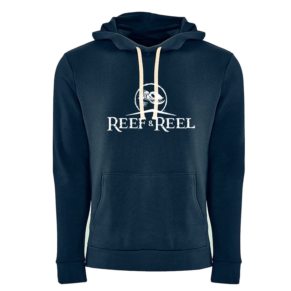 Reef & Reel Big Logo Performance Fishing Hoodie with Drawstring - Comfortable & Durable for Outdoor Fishing, Boating, and Casual Wear
