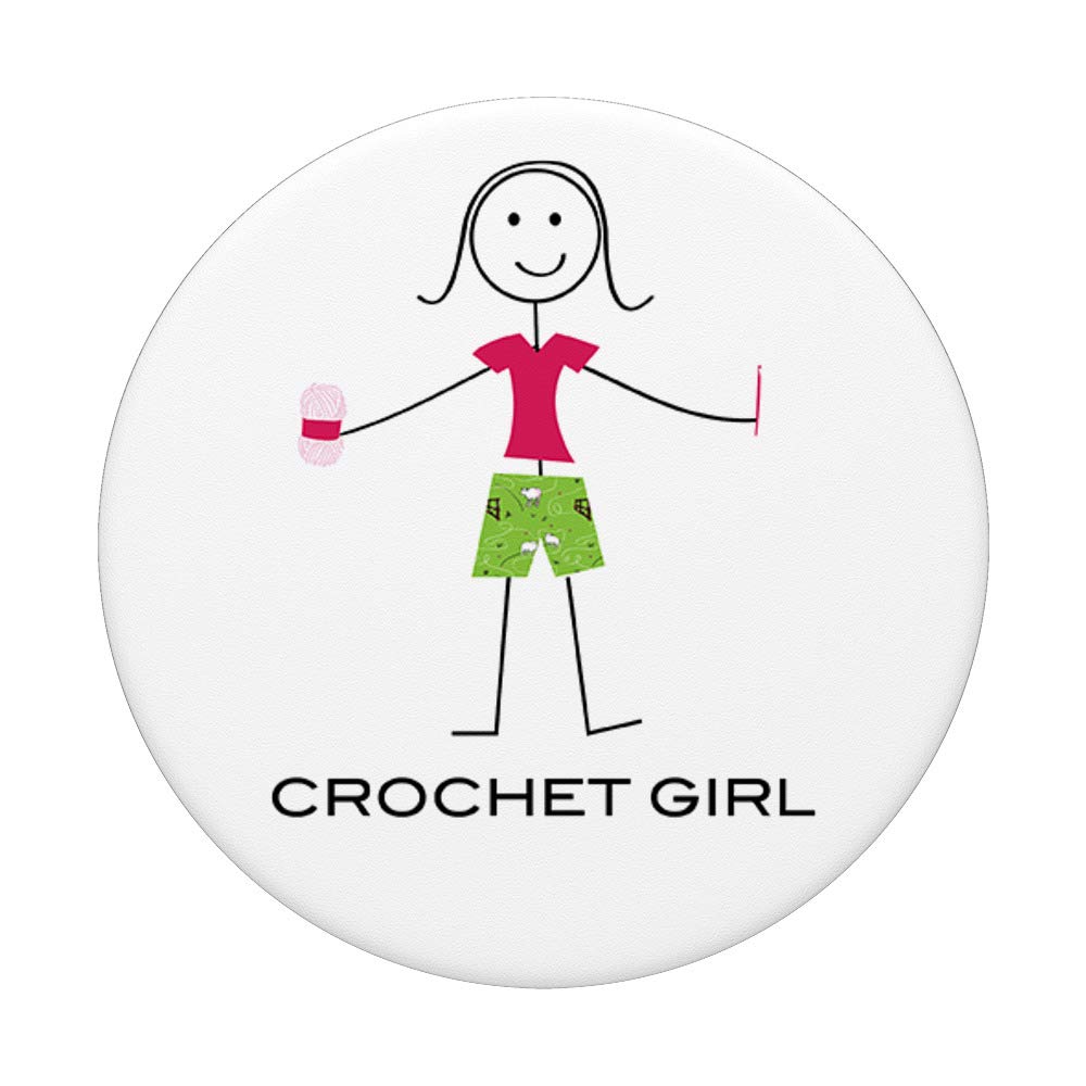 Women's Crochet PopSockets Swappable PopGrip - Stylish Phone Grip & Stand for Girls and Women | Perfect for Selfies, Phone Protection, and Everyday Use