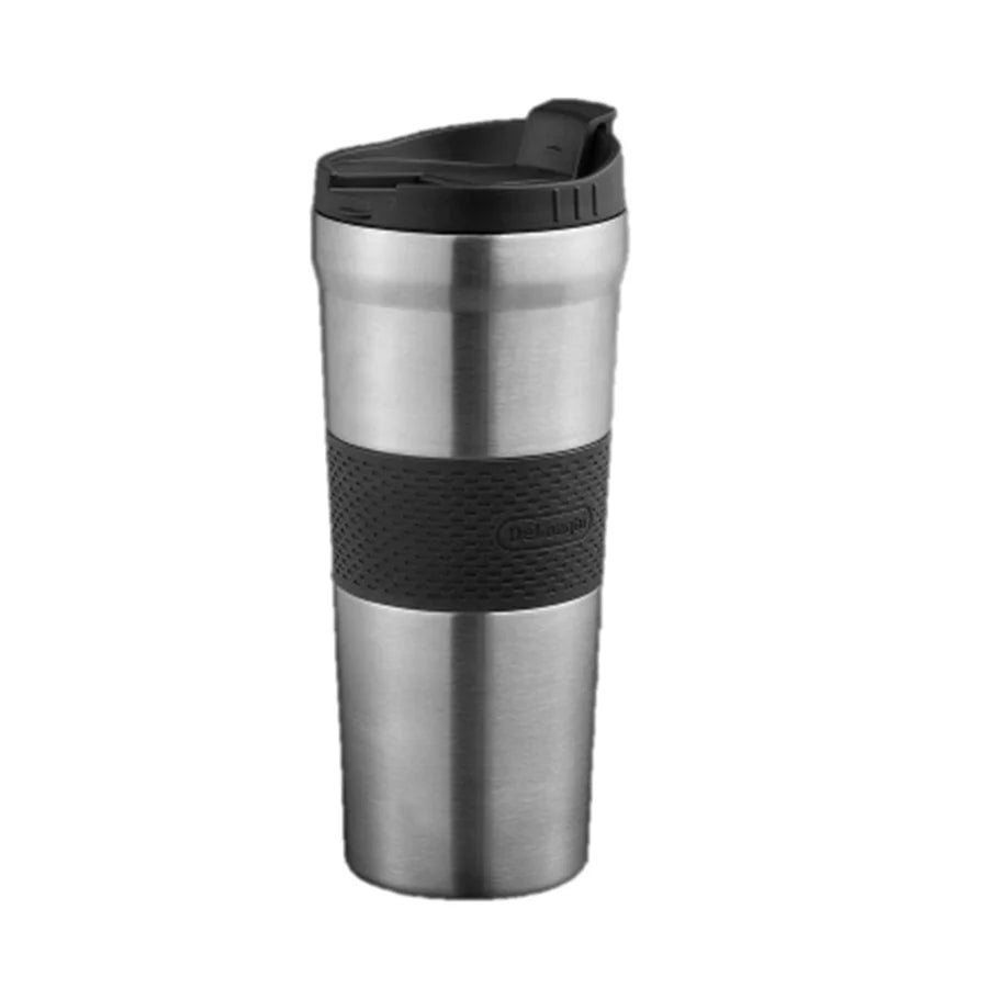 De'Longhi DLSC083 24oz Insulated Travel Mug - Stainless Steel Vacuum Flask for Hot & Cold Beverages - Perfect for Commuting, Camping, and Office Use