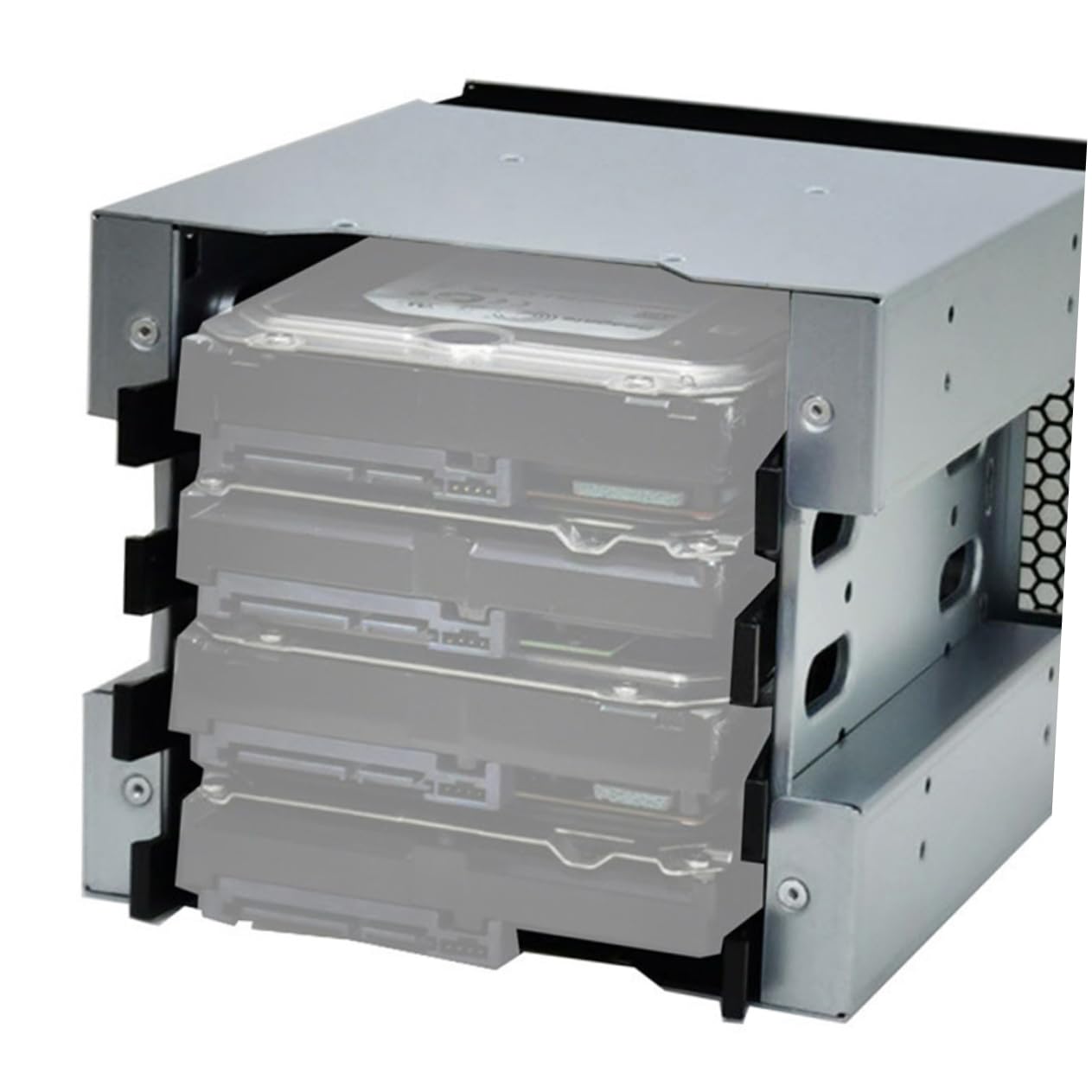 4 Bay HDD SSD Hard Drive Enclosure Bracket for 5.25