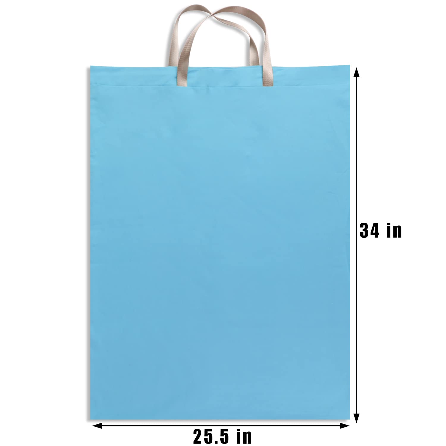 Extra Large Canvas Laundry Bag with Handles & Drawstring Closure - Heavy Duty Tear-Resistant Storage for Clothes, Travel, College Dorm - 25.5