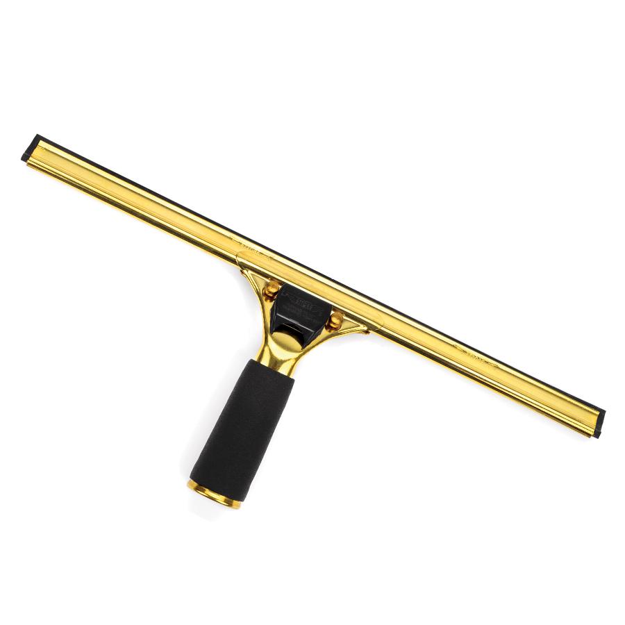 Ettore Quick Release Brass Squeegee Complete - Heavy Duty Window Cleaning Tool for Home, Office & Car Glass - Streak-Free Professional Squeegee with Durable Brass Frame & Rubber Blade