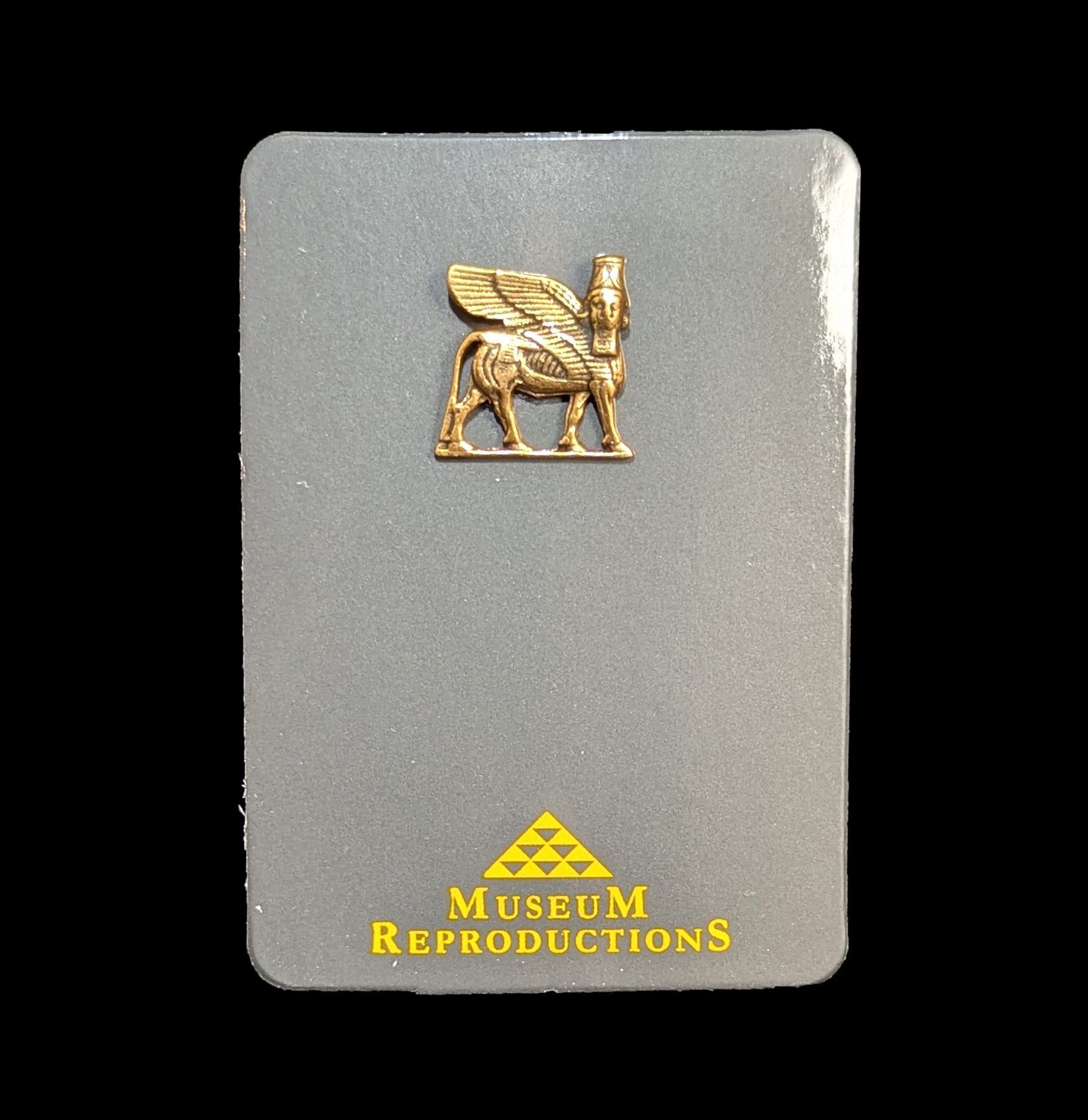 Lamassu Pin - Ancient Mesopotamian Winged Bull Amulet for Jewelry, Fashion & Spiritual Protection | Perfect for Necklaces, Bracelets & Gift Giving