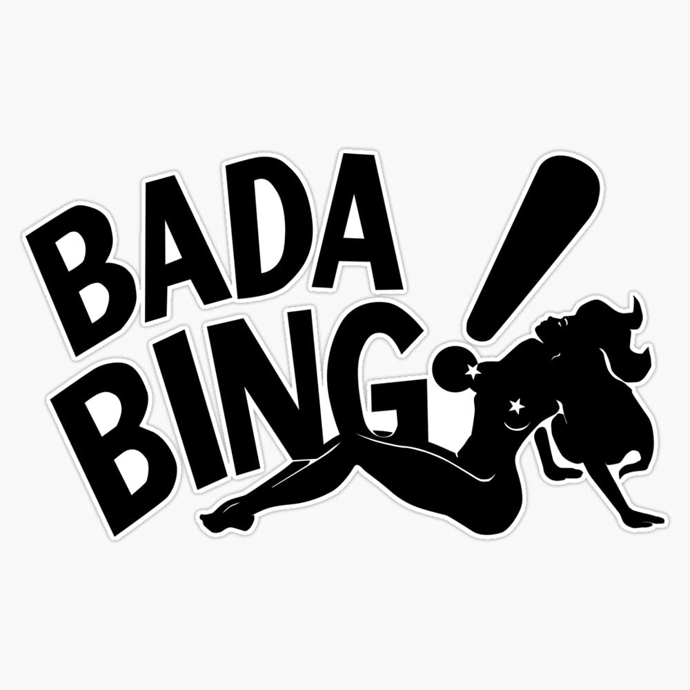 Bada Bing Sticker Decal - 5 Inch Clear Vinyl Bumper Sticker for Cars, Laptops & Windows - Waterproof & Durable Decorative Sticker