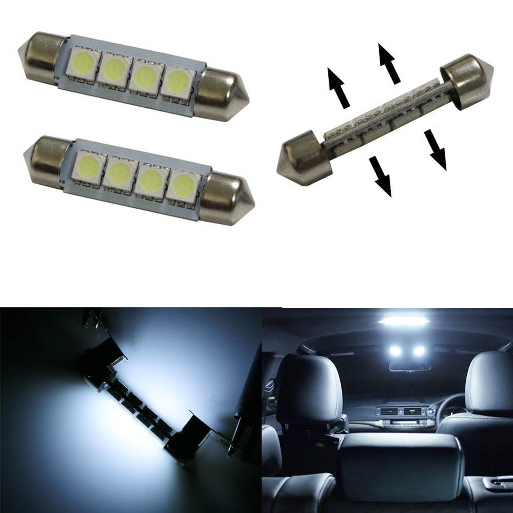Dual-Sided 8 SMD 1.72 578 211 2 LED Bulbs for Car Interior Dome Lights & Map Lights - Perfect for Night Driving, Cabin Illumination, and Vehicle Interior Upgrades