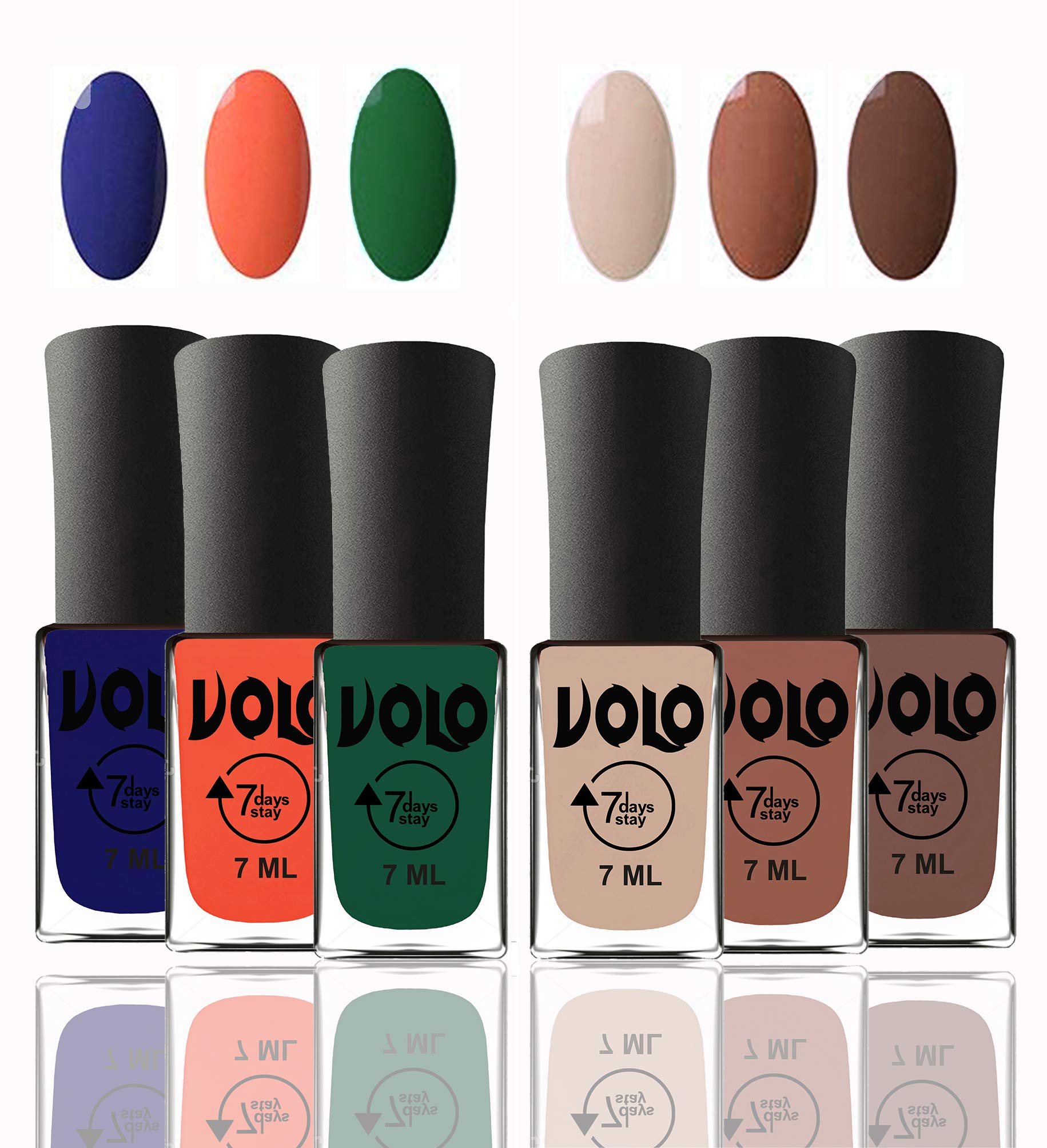 Volo 12 Colors Long Lasting Nail Polish Set for Women & Girls - Multi-Color Nail Paint Kit for Manicure, Pedicure & Party Makeup