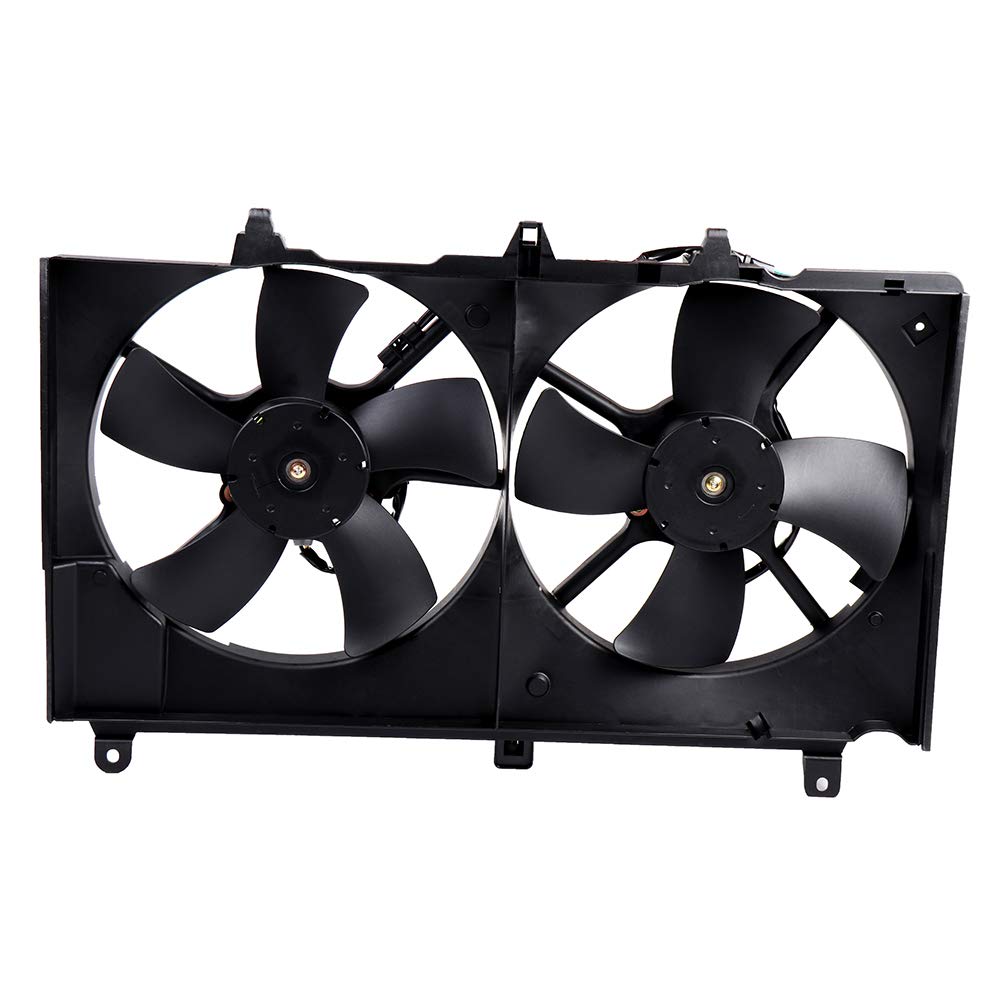 CCiyu 620-429 Cooling Fan & 2588 Radiator Replacement for 2003-2007 Infiniti G35 3.5L - Engine Cooling System Upgrade for Hot Weather & Heavy-Duty Driving
