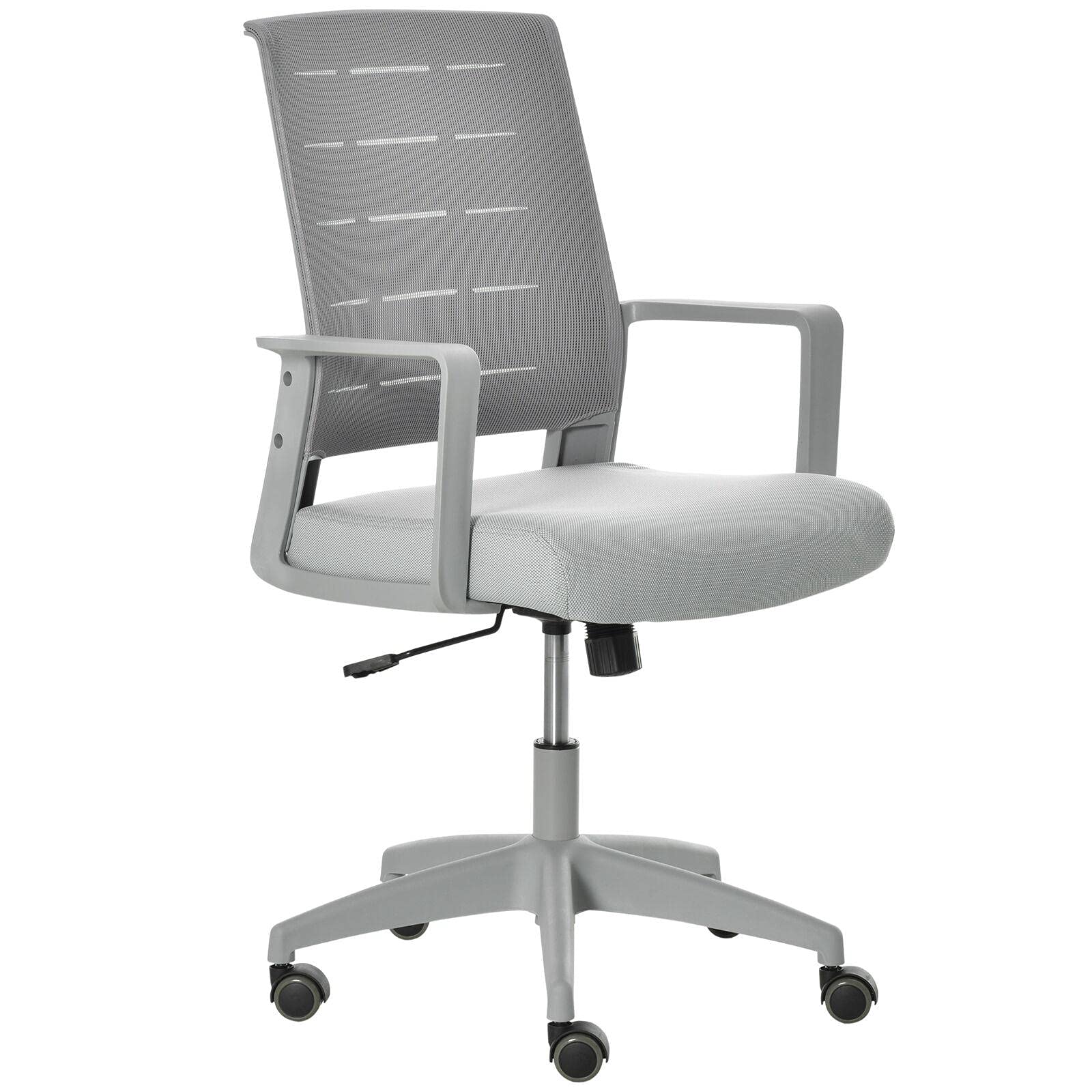 Ergonomic Mesh Office Chair with Lumbar Support - Swivel Task Chair for Home Office, Gaming & Computer Desk - Adjustable Height & Breathable Backrest for All-Day Comfort - Perfect for Work, Study & Gaming Sessions