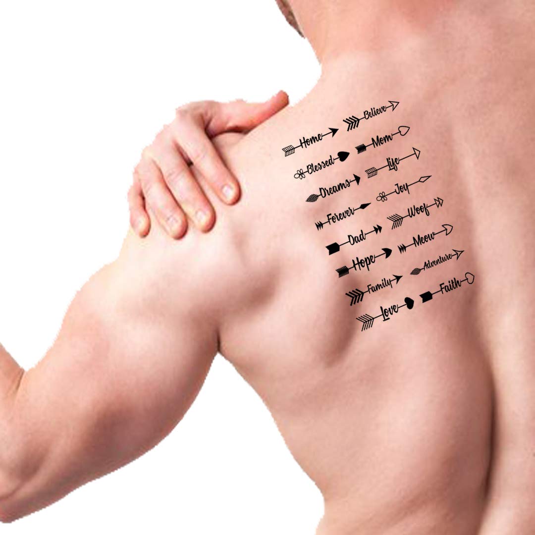 Blessed Mom & Dad Temporary Tattoo - 11CM x 6CM Inspirational Family Love & Faith Body Art - Perfect for Family Gatherings, Mother's Day, Father's Day & Adventure Trips