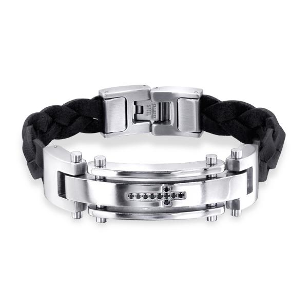 21 CM Stainless Steel Men's Tag Bracelet - Durable & Stylish ID Bracelet for Men - Perfect for Everyday Wear, Gifts & Special Occasions