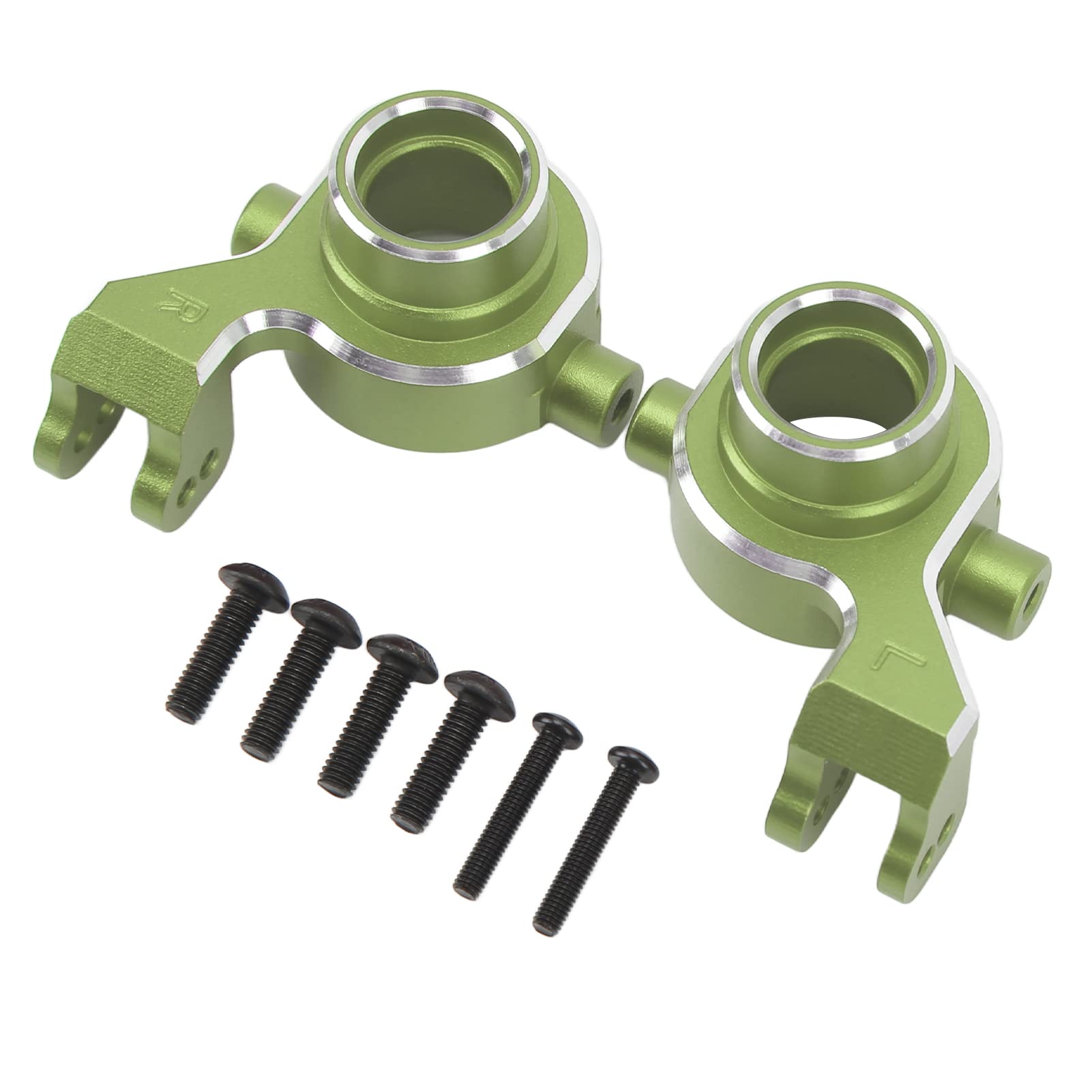 Demeras RC Steering Blocks for 1/10 Scale RC Cars - Performance Upgrade Parts for Traxxas MAXX 2.0 (Green) - Improve Handling & Durability for Off-Road Bashing & Racing