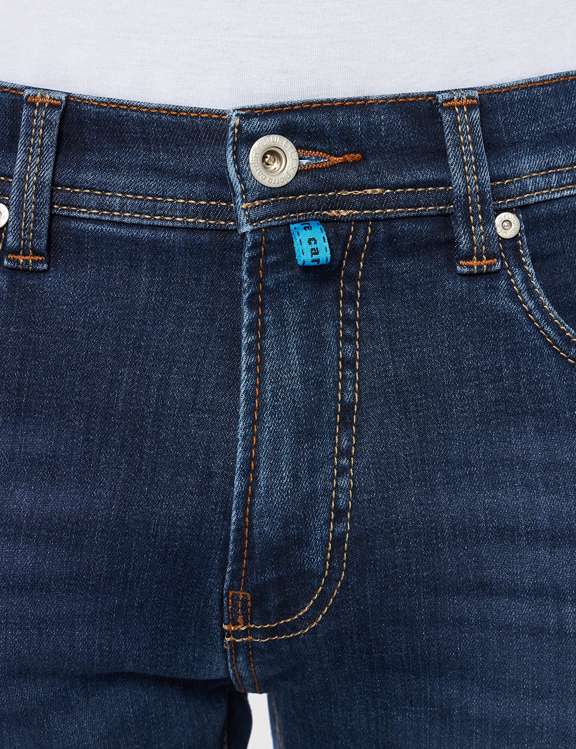 Pierre Cardin Men's Straight Fit Denim Jeans - Classic Blue Stretch Comfort for Casual Wear & Office Style