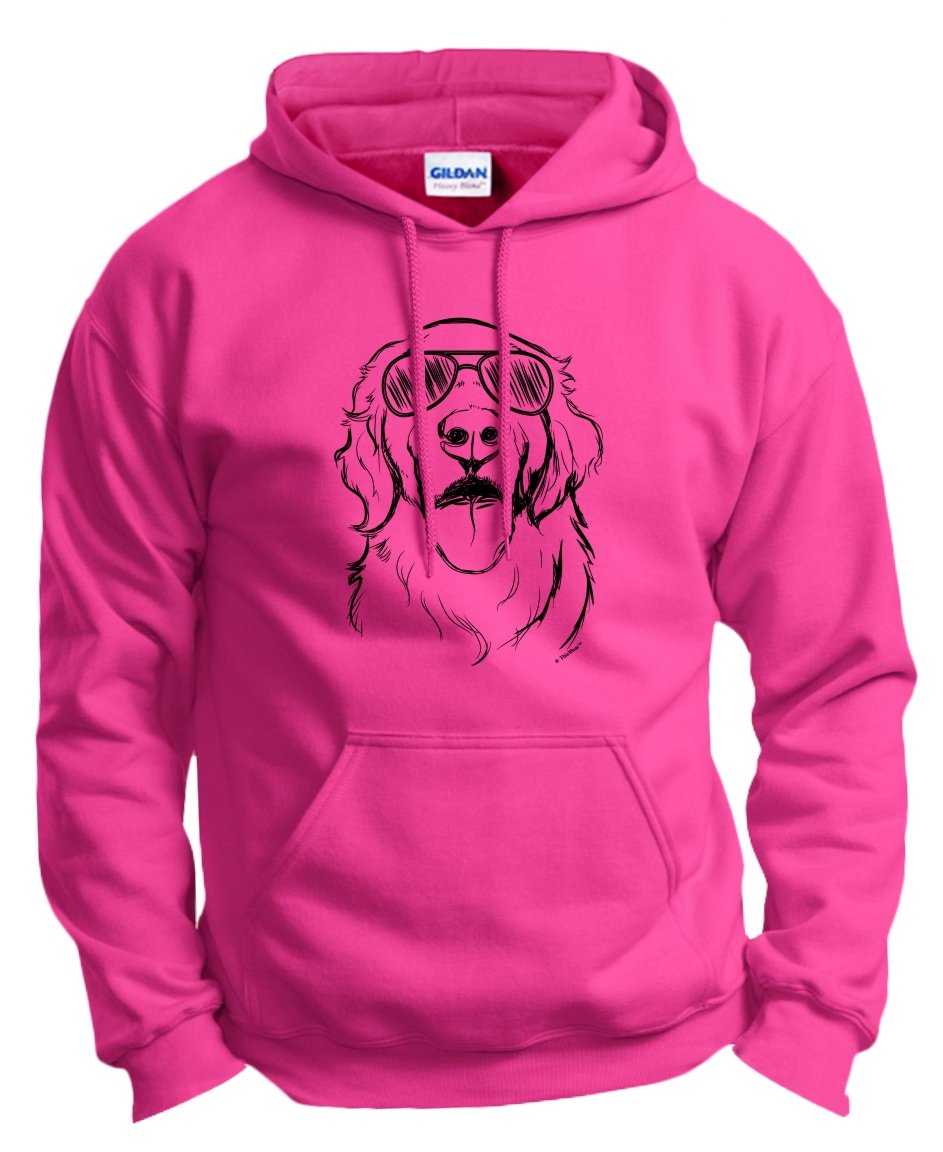 Golden Retriever Hoodie with Sunglasses - Cute Dog Sweatshirt Gift for Golden Retriever Lovers - Perfect for Birthdays, Christmas & Dog-Themed Parties