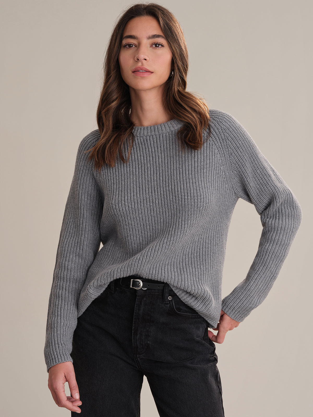 Jane Women's Crewneck Shaker Stitch Cotton Sweater - Casual Pullover Knit Top for Fall & Winter | Perfect for Office, Date Night and Weekend Outfits