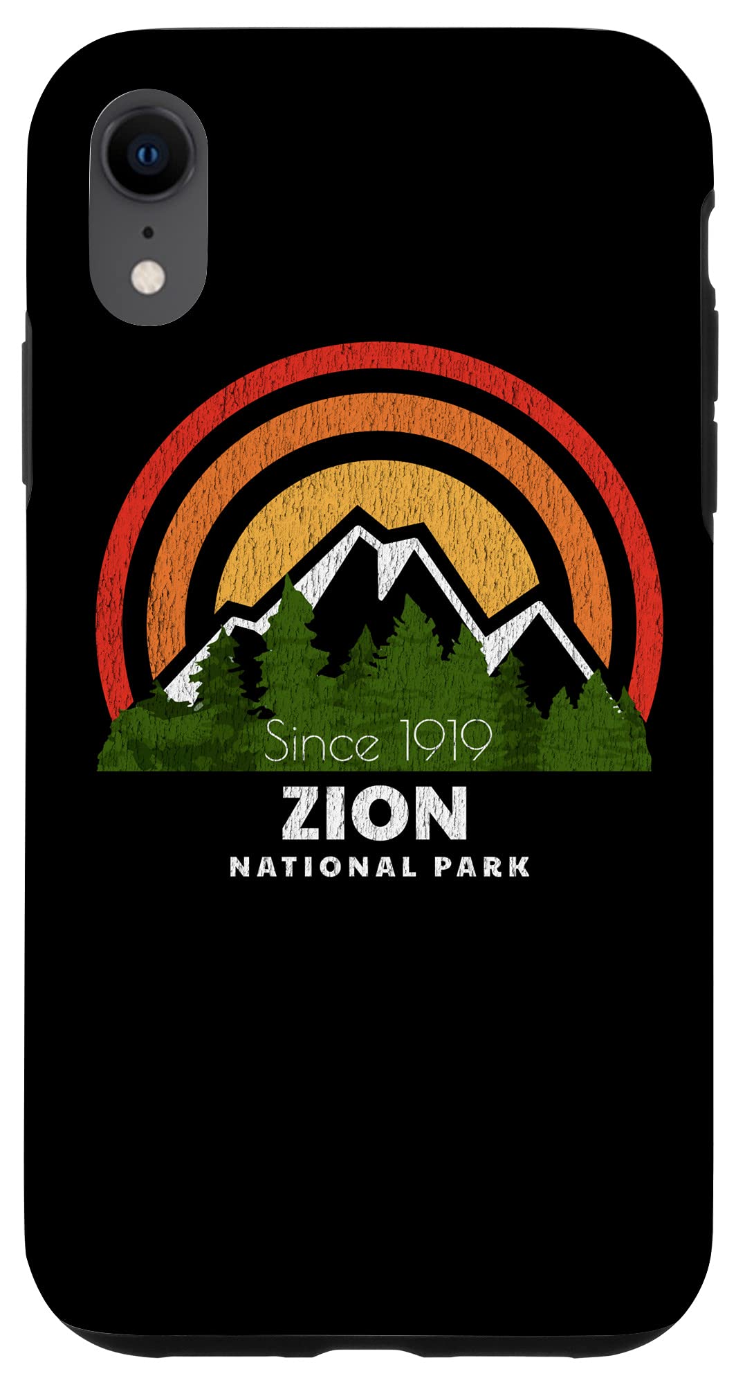 iPhone XR Case - Vintage Zion National Park Design - Durable Protective Cover for Travel & Outdoor Adventures