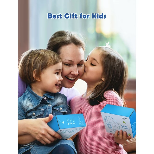 Best Kids Headphones for School, Home & Travel - Foldable Wired Headphones with Microphone & Sound Sharing Function | Perfect for Online Classes, Gaming & Family Trips