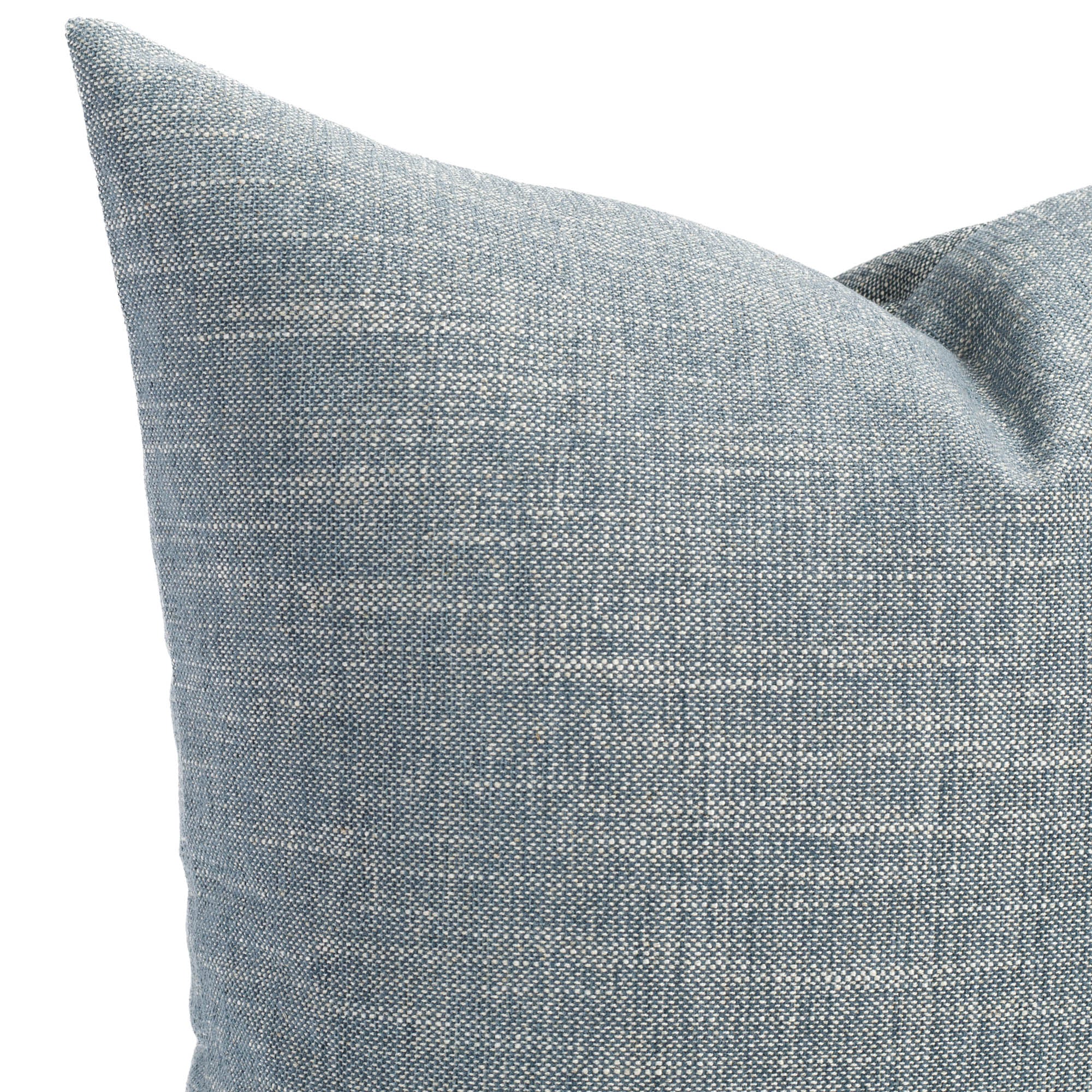 Perry 22x22 Inch Decorative Throw Pillow Cover - Soft Chambray Fabric for Couch, Bed, and Home Decor - Perfect for Living Room, Bedroom, and Dorm Styling