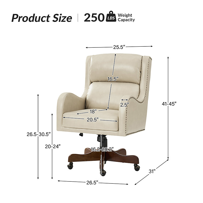 Premium Otto Executive Task Chair - Adjustable Seat Height & Tilt Mechanism - Ergonomic Office Chair for Home & Business Workspaces