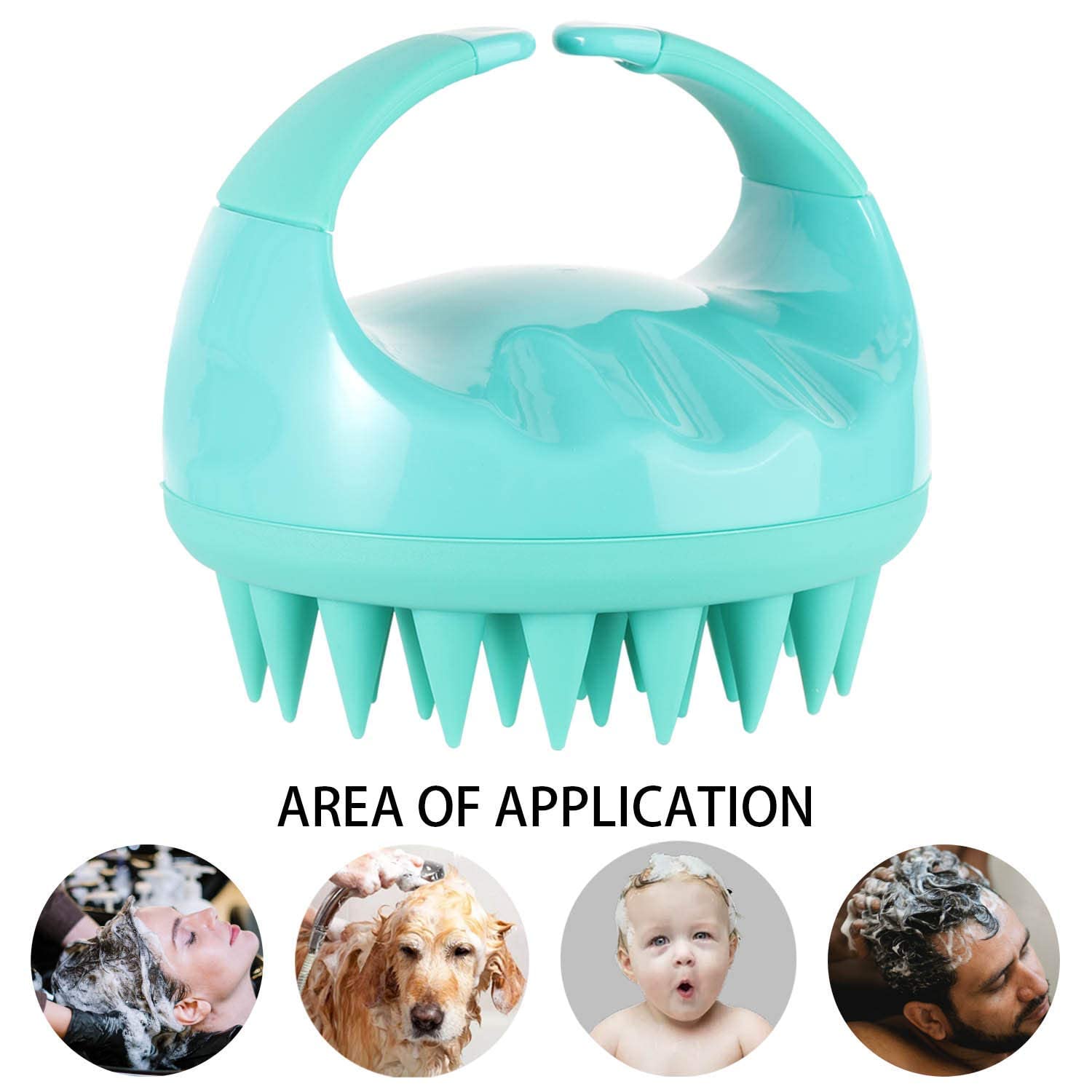 KIMEE Hair Scalp Massager Shampoo Brush with Soft Silicone Bristles - Anti Dandruff & Scalp Exfoliator for Men & Women - Gentle Hair Care Brush for Showering, Washing & Scalp Stimulation - Multicolor (HAIR SCALP BRUSH)
