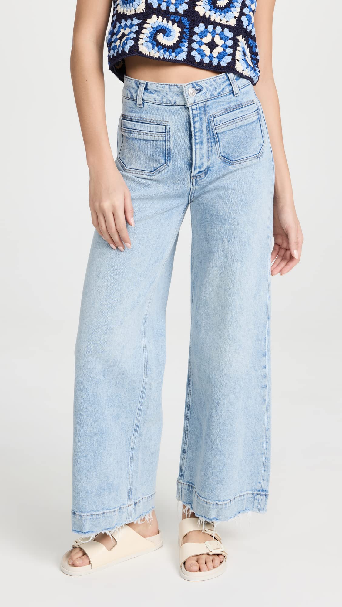 PAIGE Women's Harper High-Rise Ankle Jeans with Patch Pockets | Slim Fit Stretch Denim for Casual & Work Outfits | Comfortable & Stylish Everyday Wear