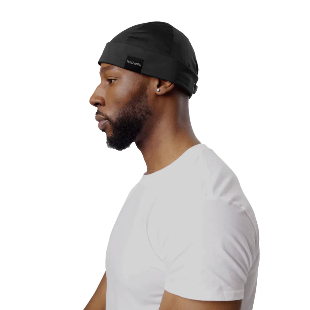 Hairbrella Unisex Satin Lined Sleep Cap Bundle (2 Pack) - Soft Protective Bonnet for Curly, Natural & Afro Hair - Perfect for Nighttime & Travel