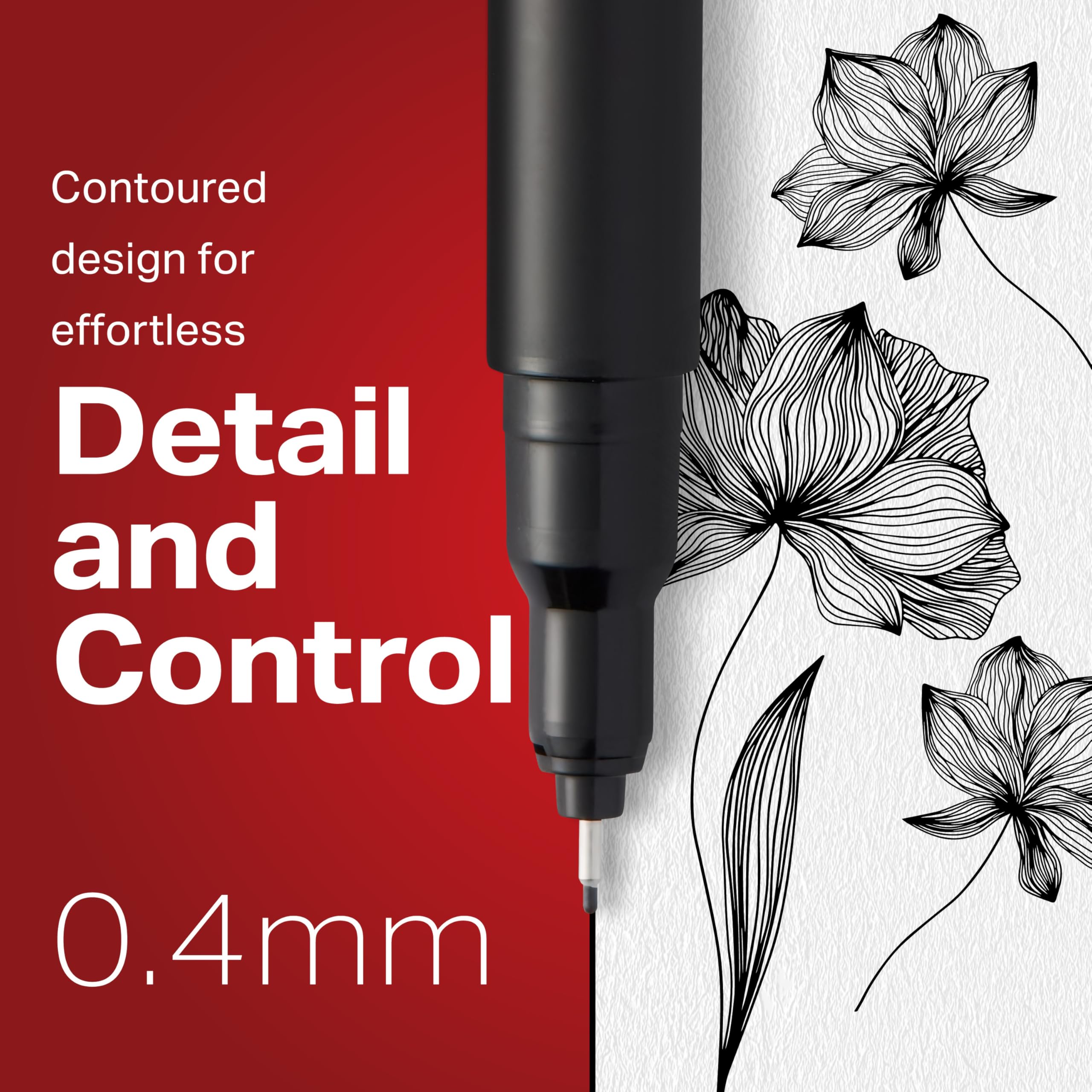 Sharpie Fine Point Felt Tip Pens - 0.4mm Black Art Markers for Journaling, Drawing & Sketching - 12 Count Pack - Perfect for Bullet Journals, Calligraphy, Note Taking & Artistic Projects
