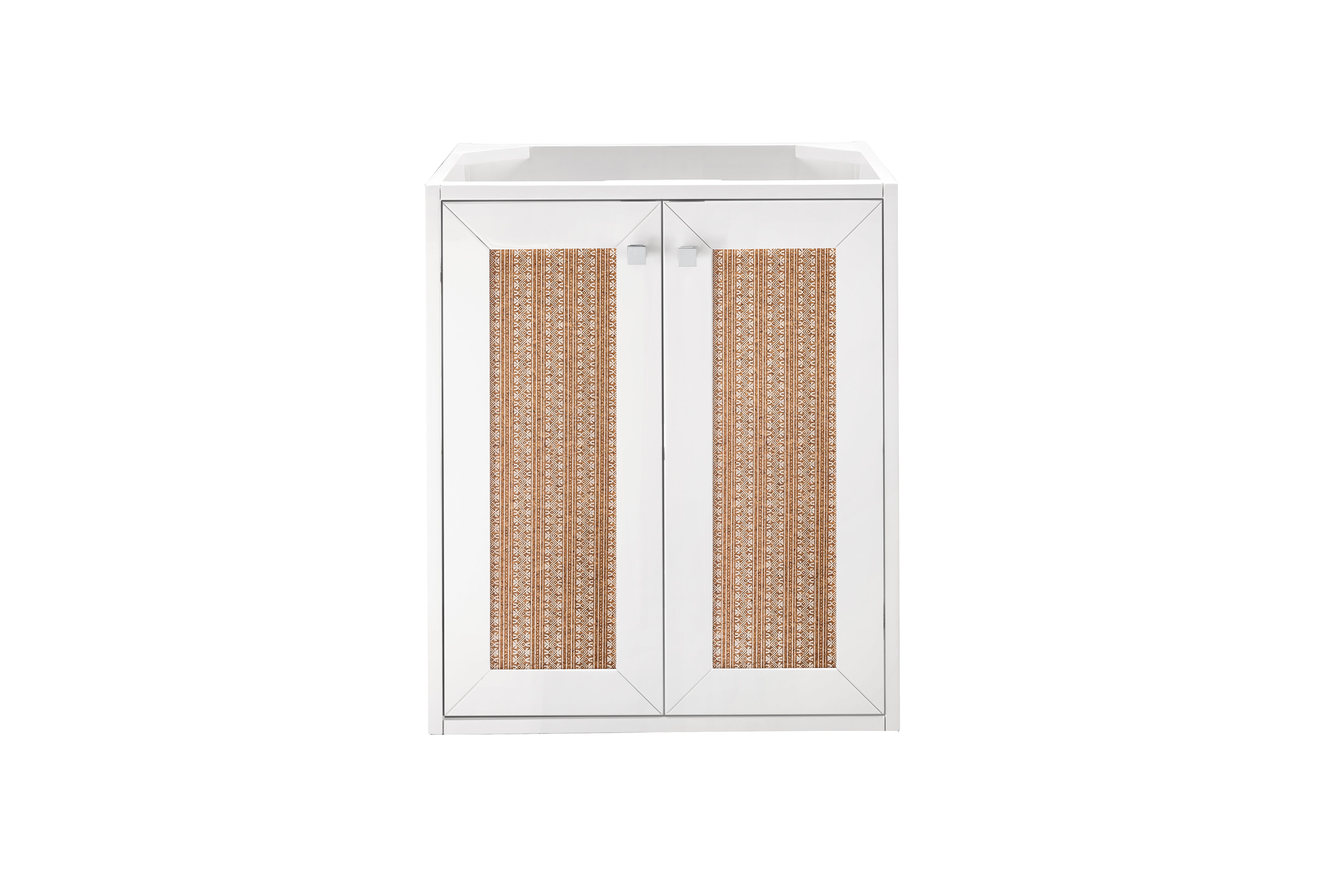 Chianti 24 Inch Single Vanity Cabinet with Mirror - Glossy White Bathroom Storage for Modern Homes | Perfect for Small Bathrooms & Powder Rooms