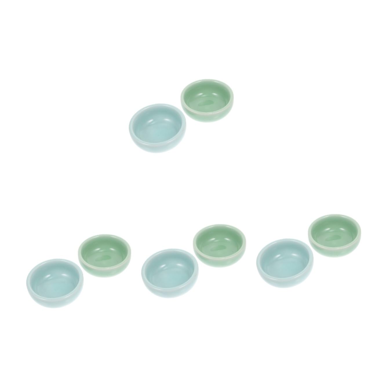8 Pcs Ceramic Ink Dish Set - Brush Wash Tray for Chinese Calligraphy & Painting